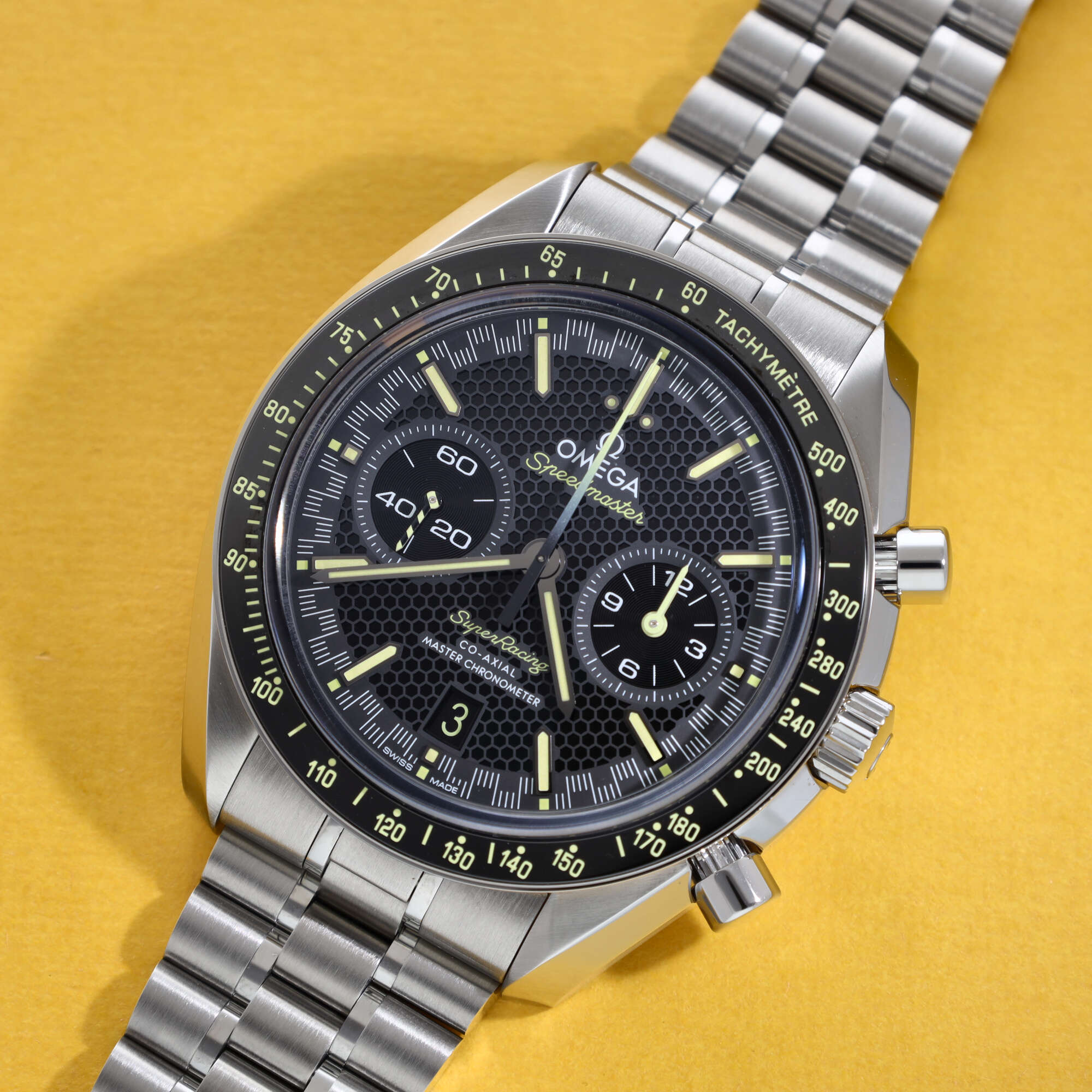 Omega Speedmaster Super Racing Honeycomb Box and Papers