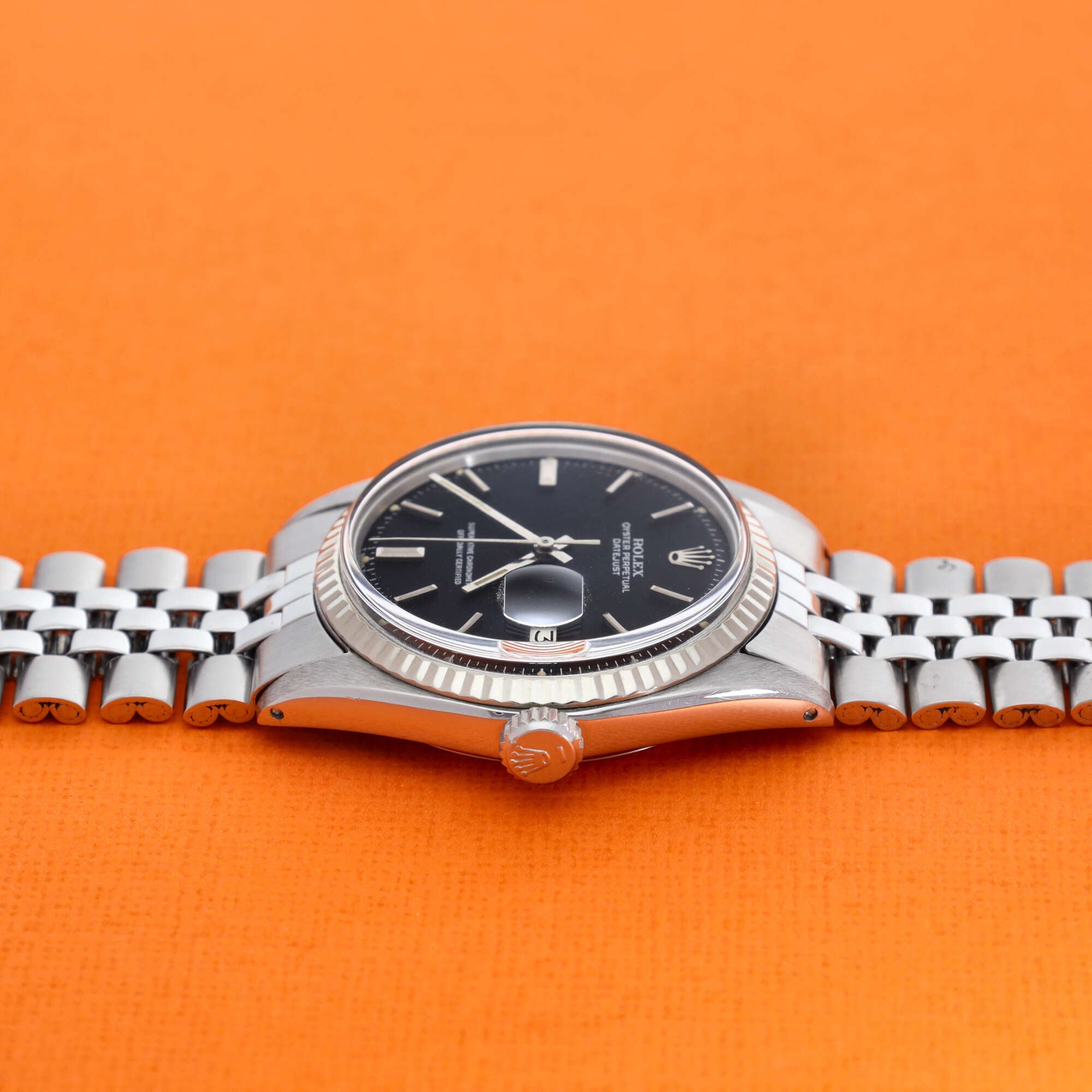 Rolex Datejust Ref. 1601 Matte Black Dial Box and Papers