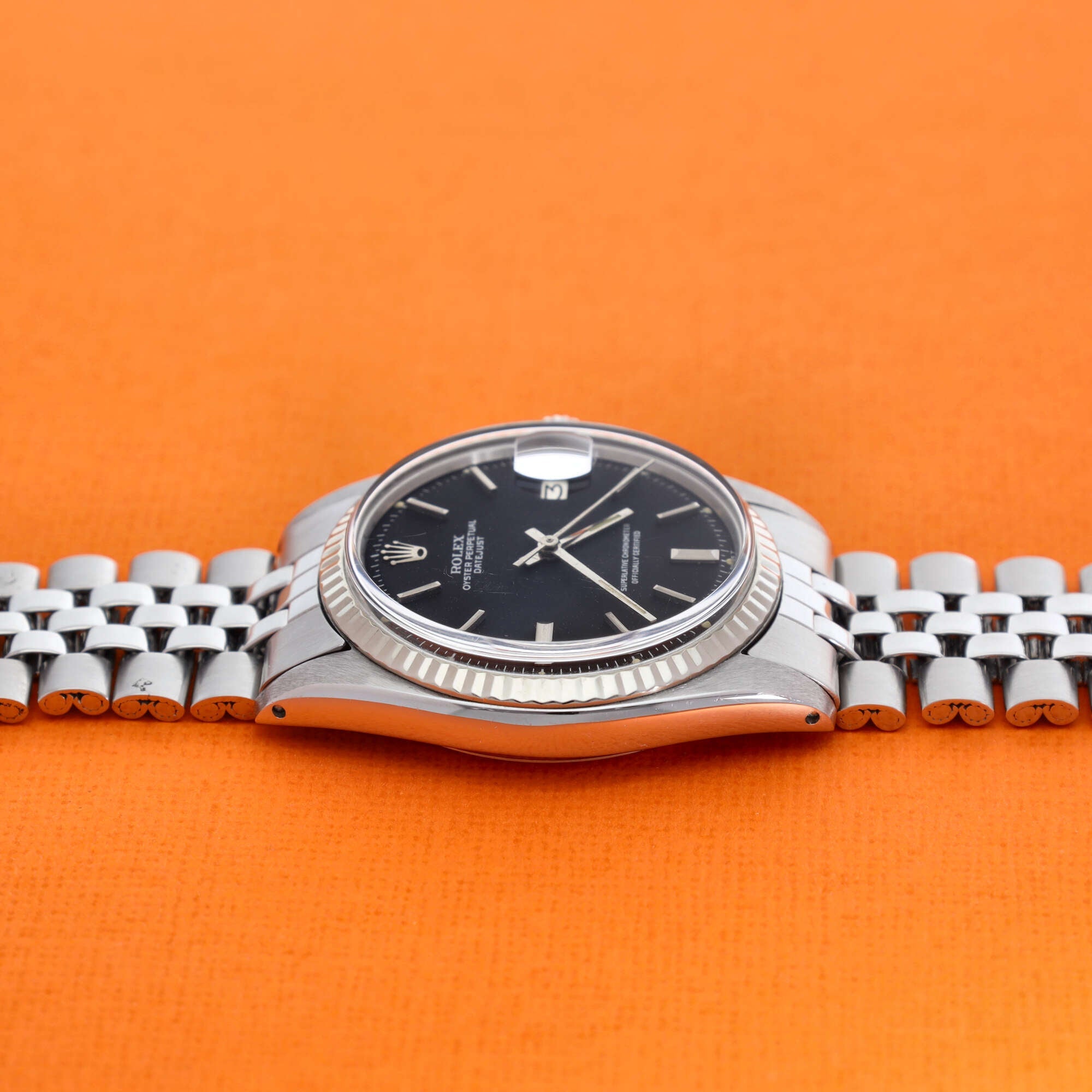 Rolex Datejust Ref. 1601 Matte Black Dial Box and Papers