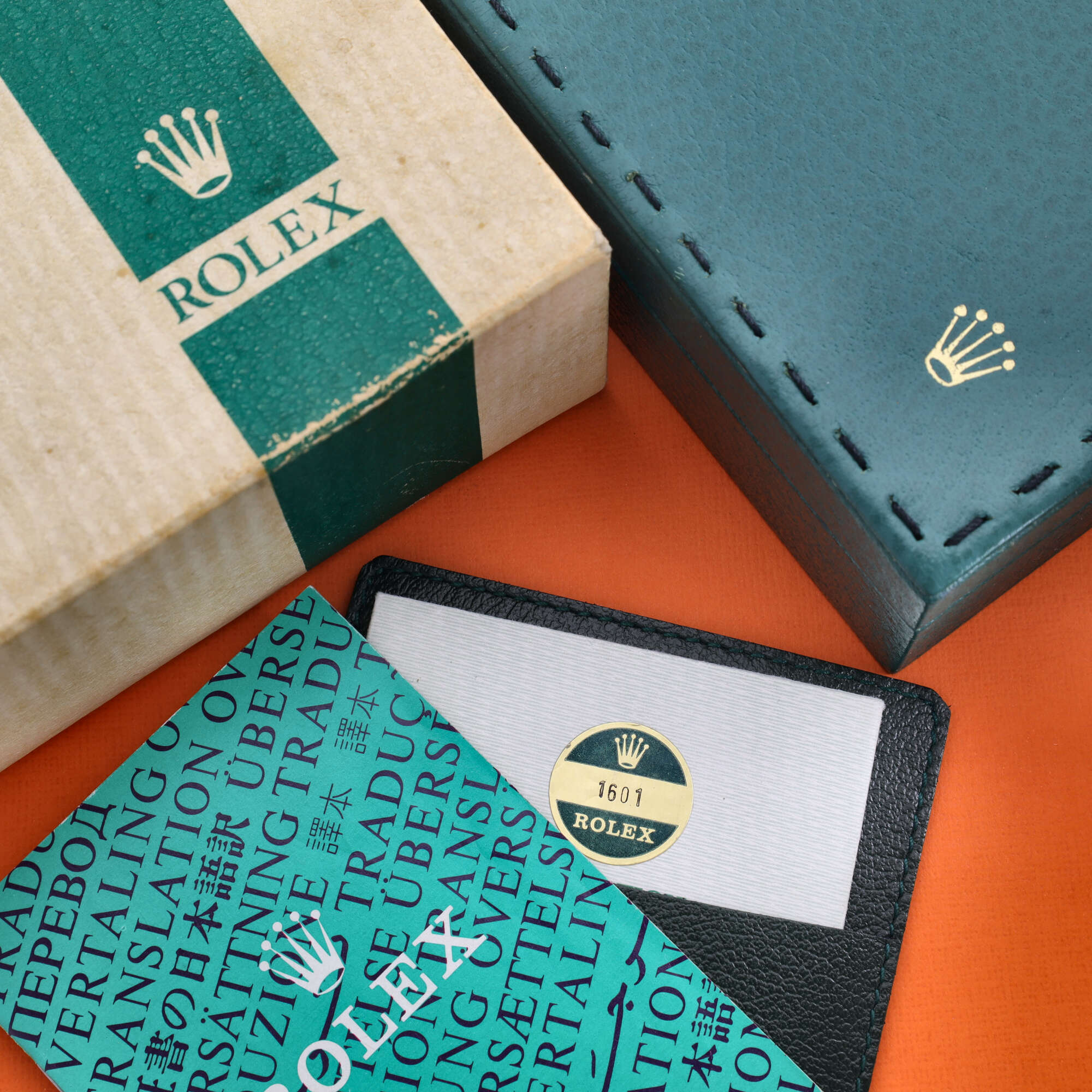 Rolex Datejust Ref. 1601 Matte Black Dial Box and Papers