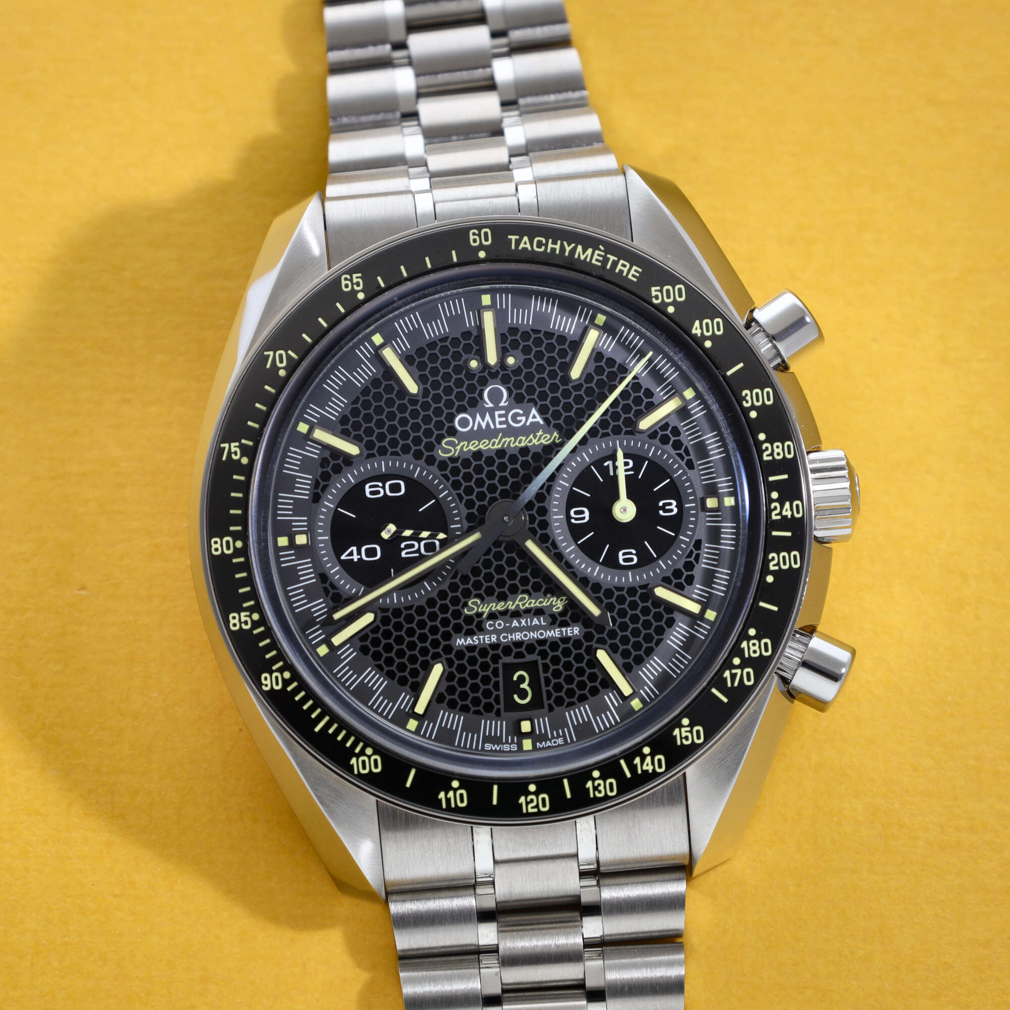 Omega Speedmaster Super Racing Honeycomb Box and Papers