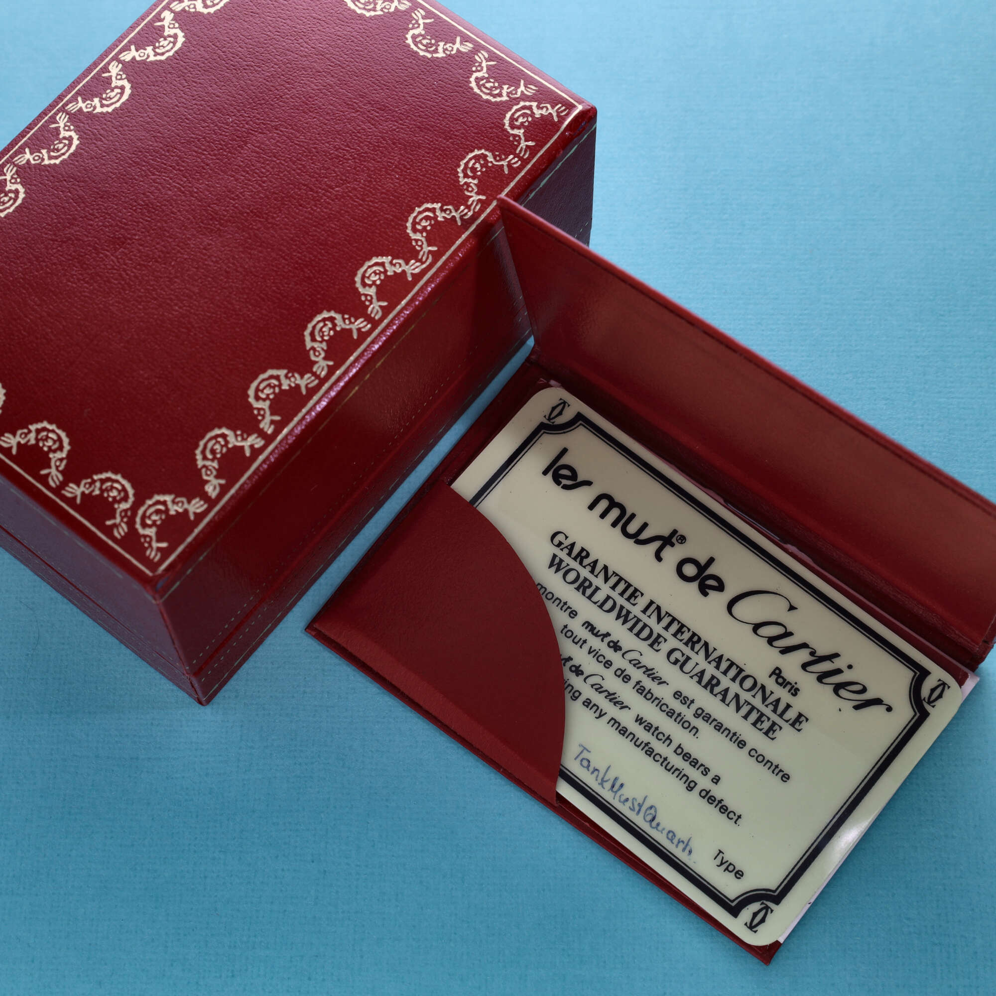 Cartier Must Tank Ref. 3-66001 Ladies Ivory Roman Dial Box and Papers