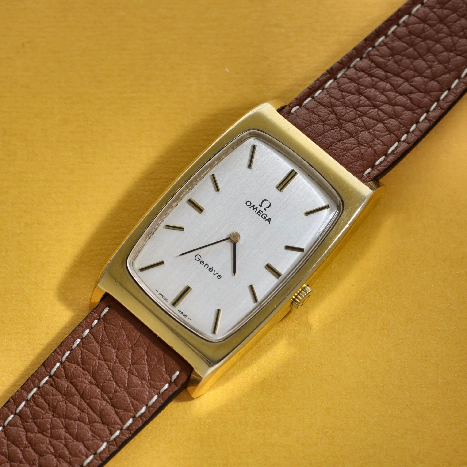 Omega Geneve Tank Ref. 111.0110 Gold Plated