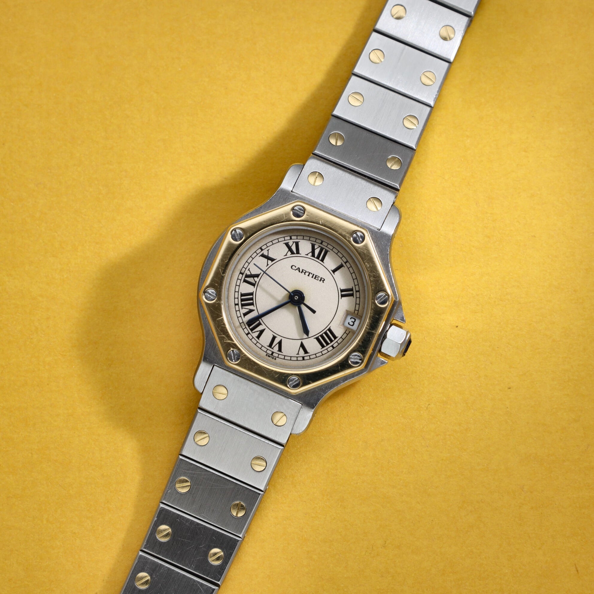 Cartier Santos Octagon Ref. 187903 Steel / Gold Ladies Box and Papers