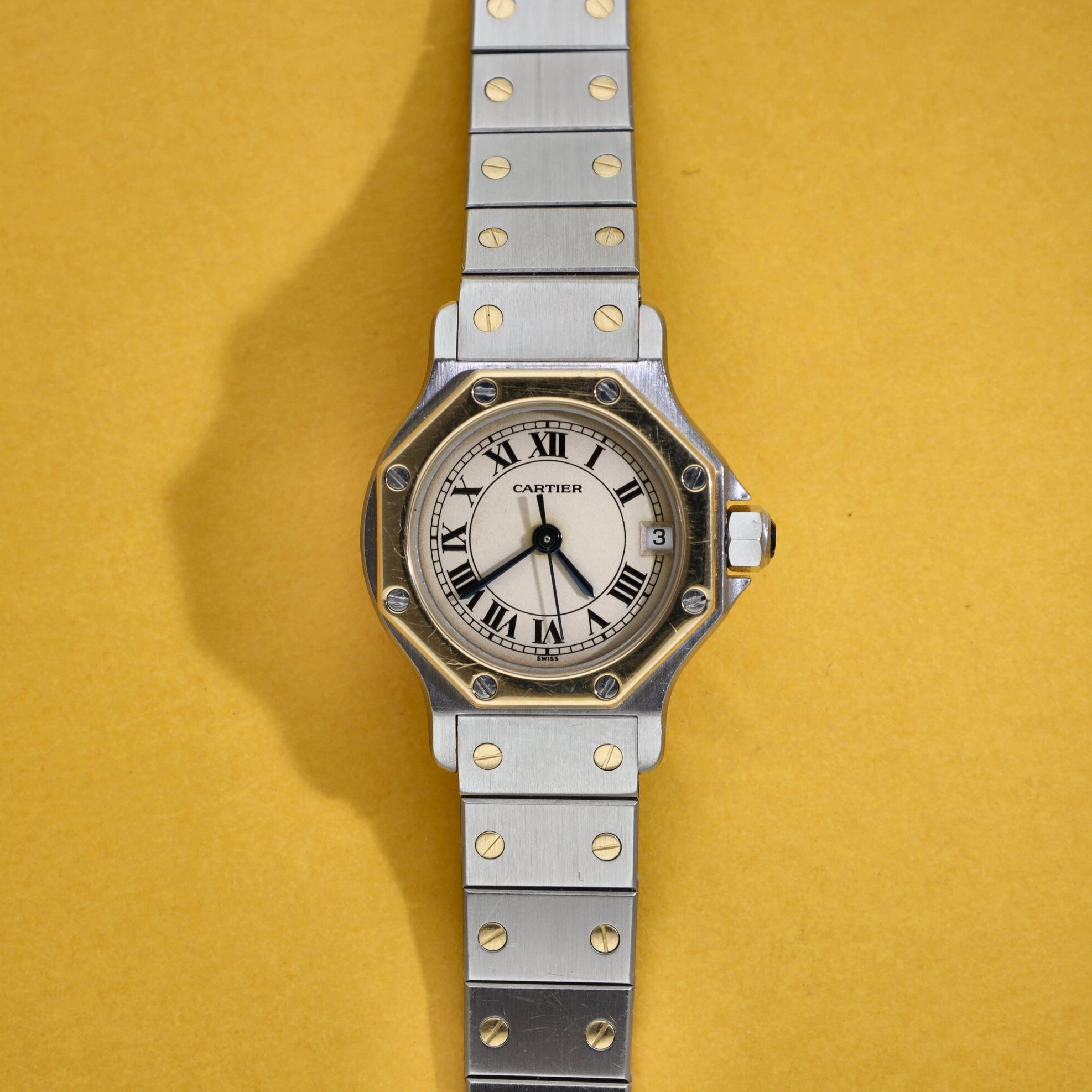 Cartier Santos Octagon Ref. 187903 Steel / Gold Ladies Box and Papers