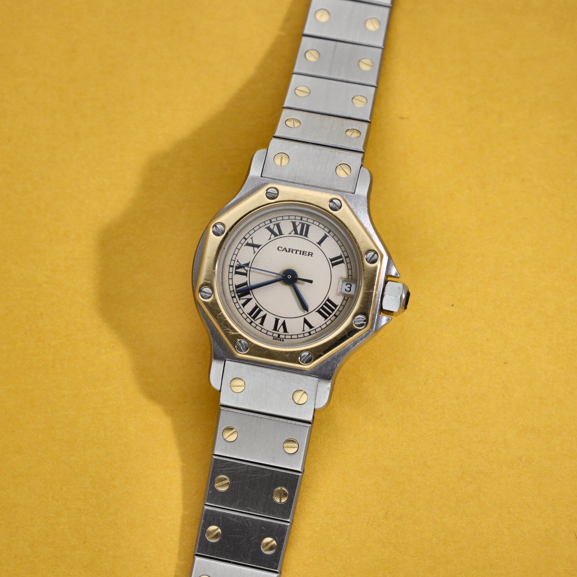 Cartier Santos Octagon Ref. 187903 Steel / Gold Ladies Box and Papers