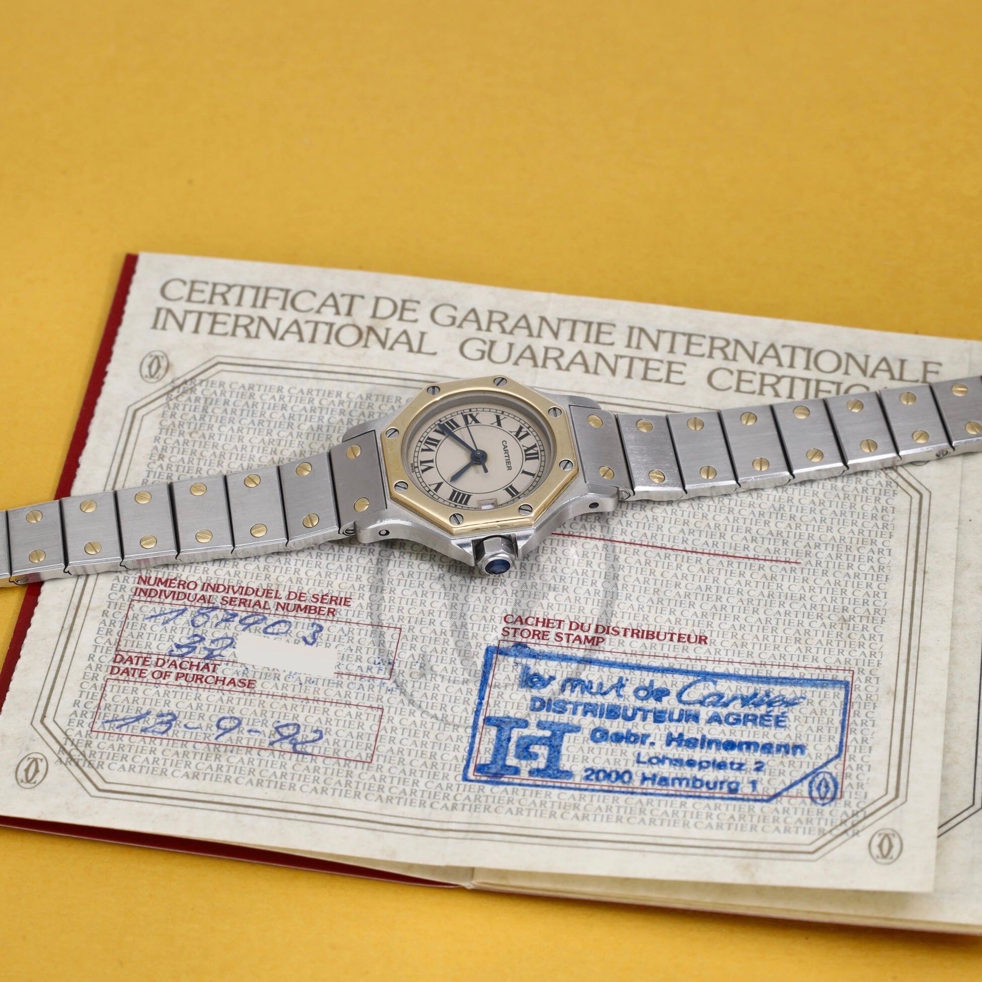 Cartier Santos Octagon Ref. 187903 Steel / Gold Ladies Box and Papers