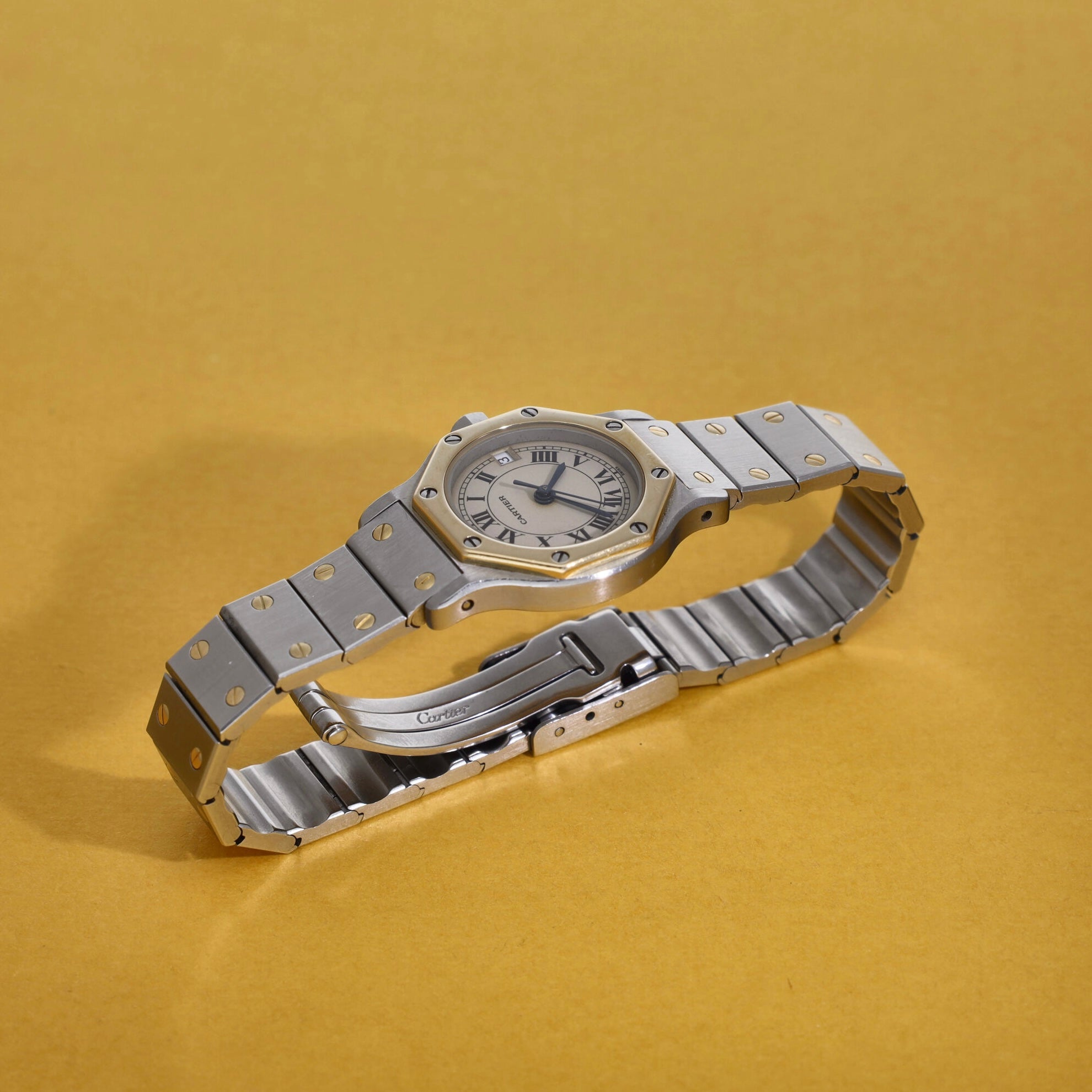 Cartier Santos Octagon Ref. 187903 Steel / Gold Ladies Box and Papers