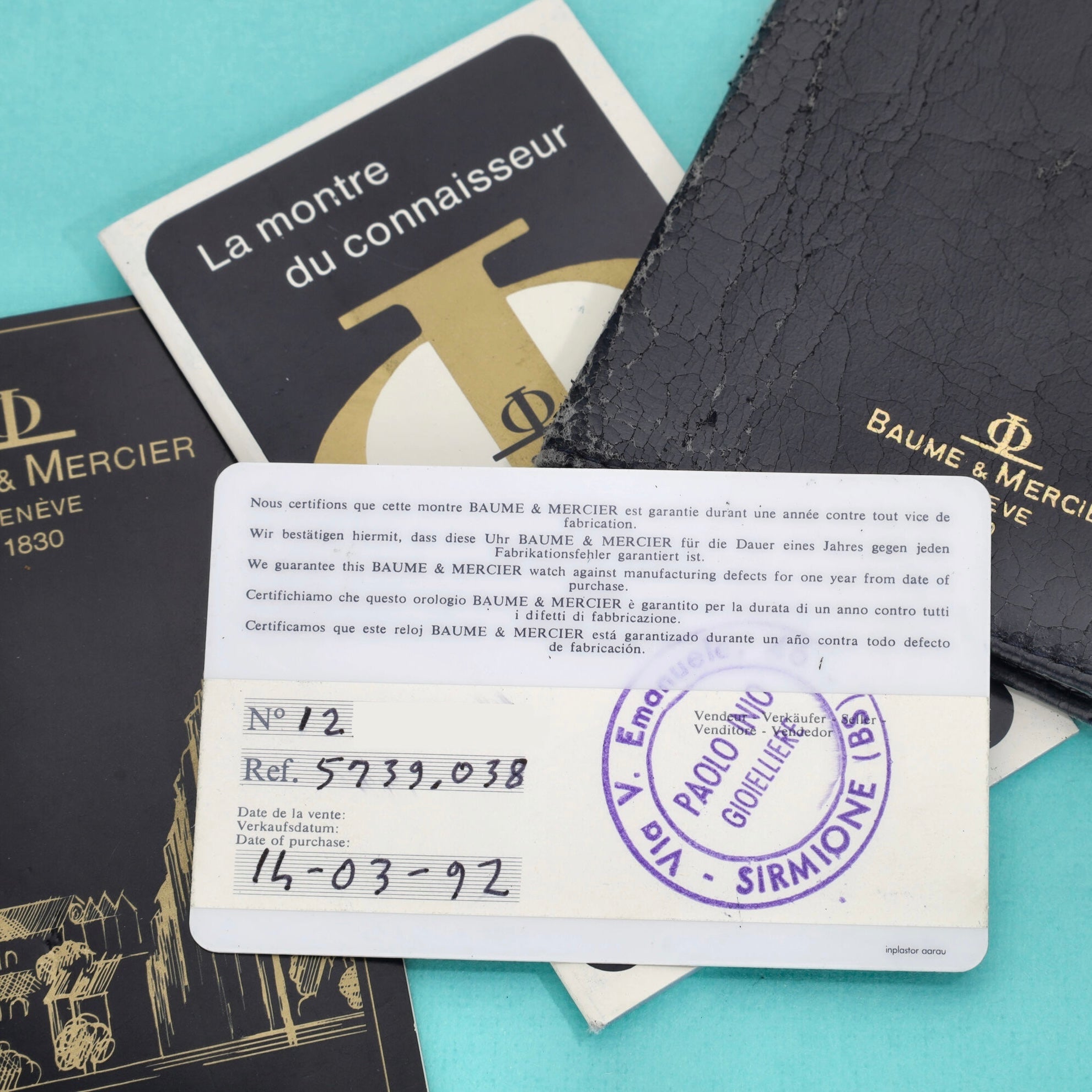 Baume & Mercier Zebra Ref. 5739038 Box and Papers