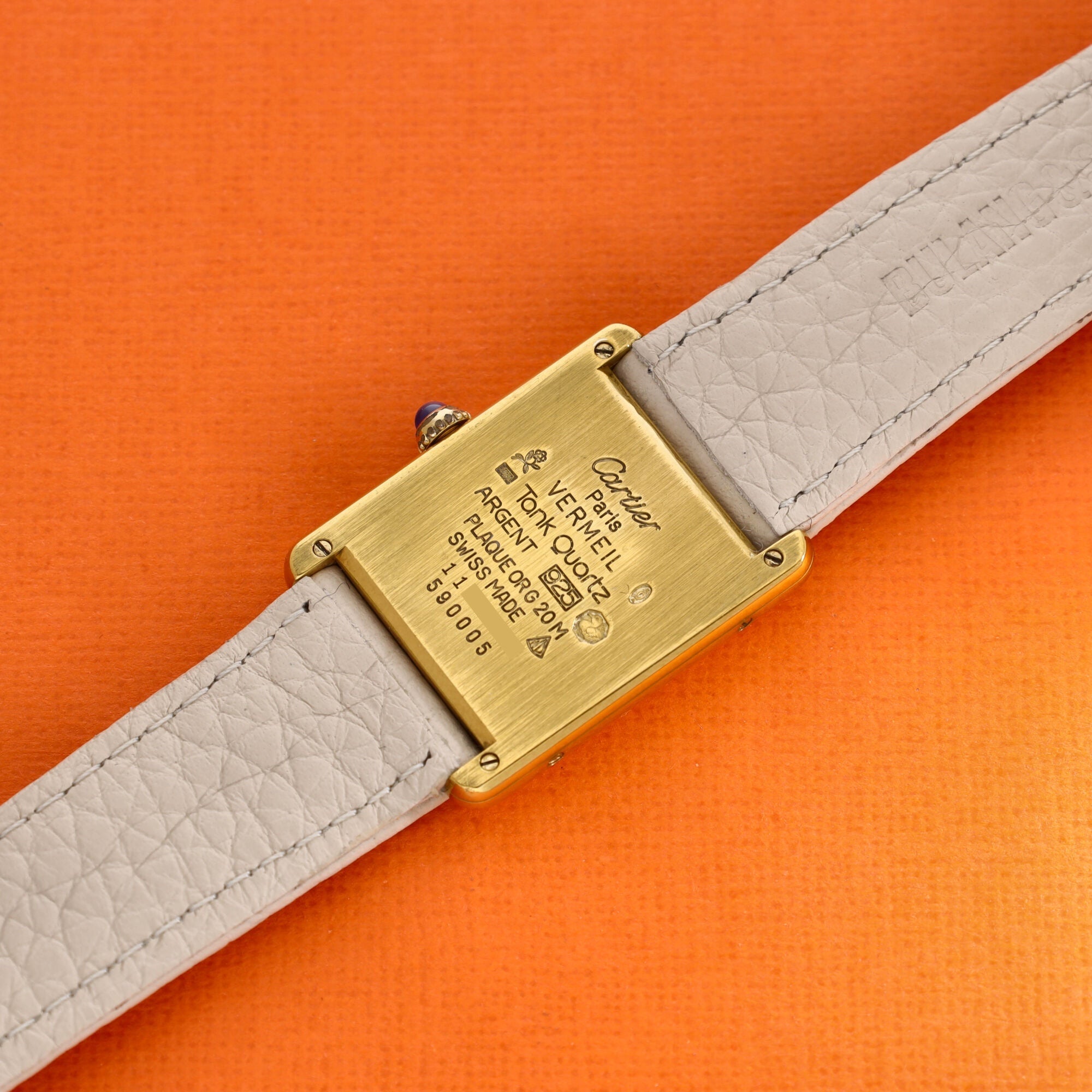 Cartier Must Tank Ref. 590005 Cream Dial Invoice and Box