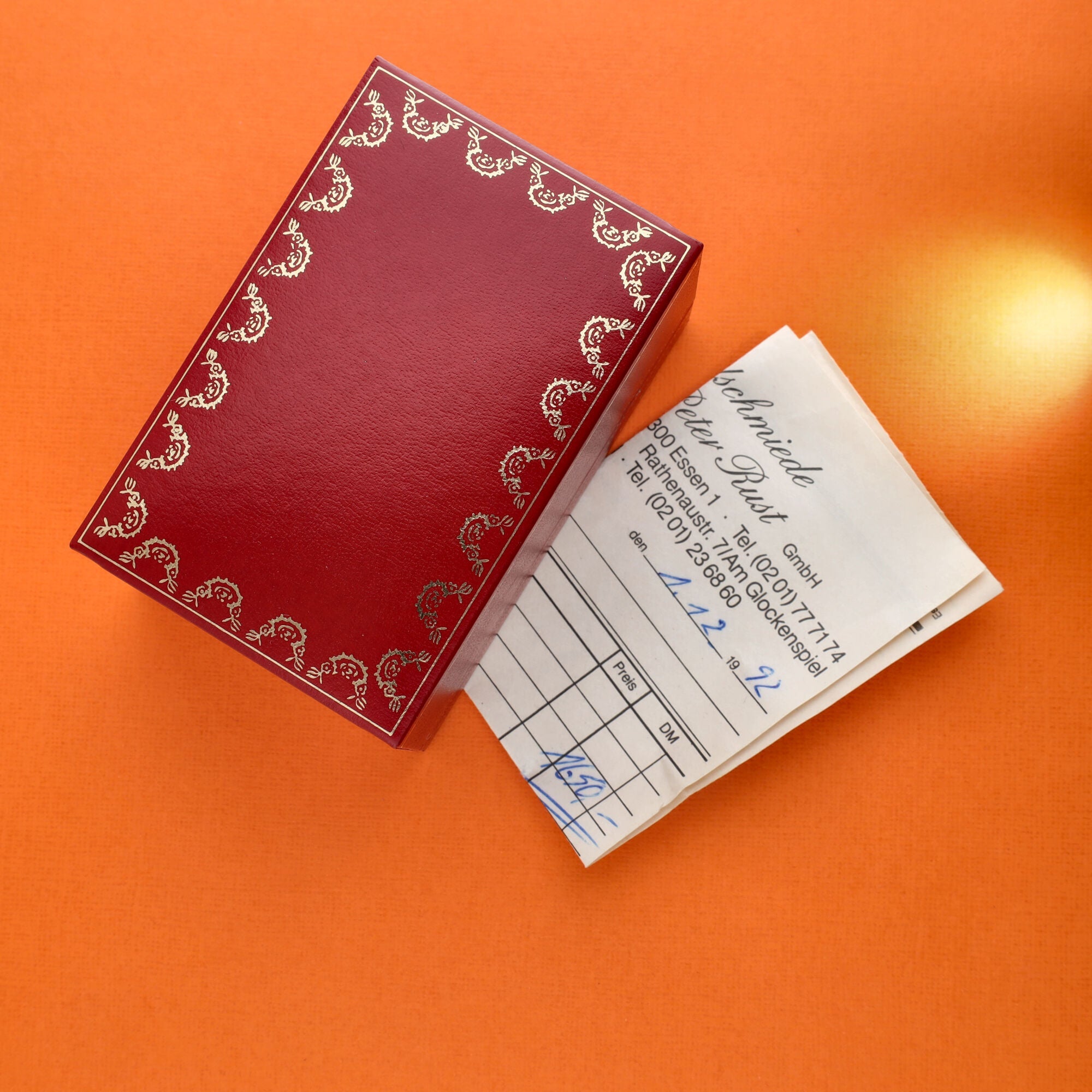 Cartier Must Tank Ref. 590005 Cream Dial Invoice and Box