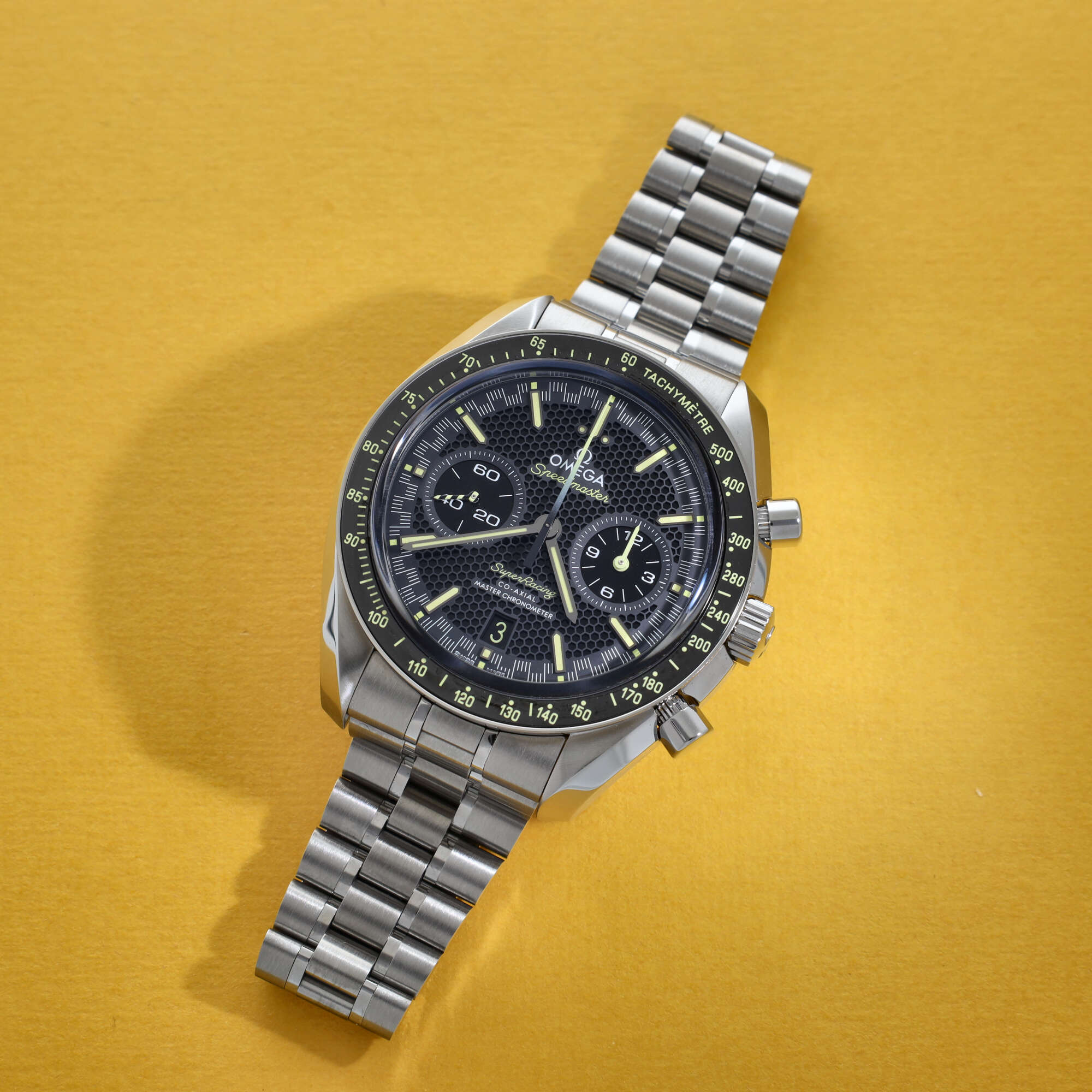 Omega Speedmaster Super Racing Honeycomb Box and Papers