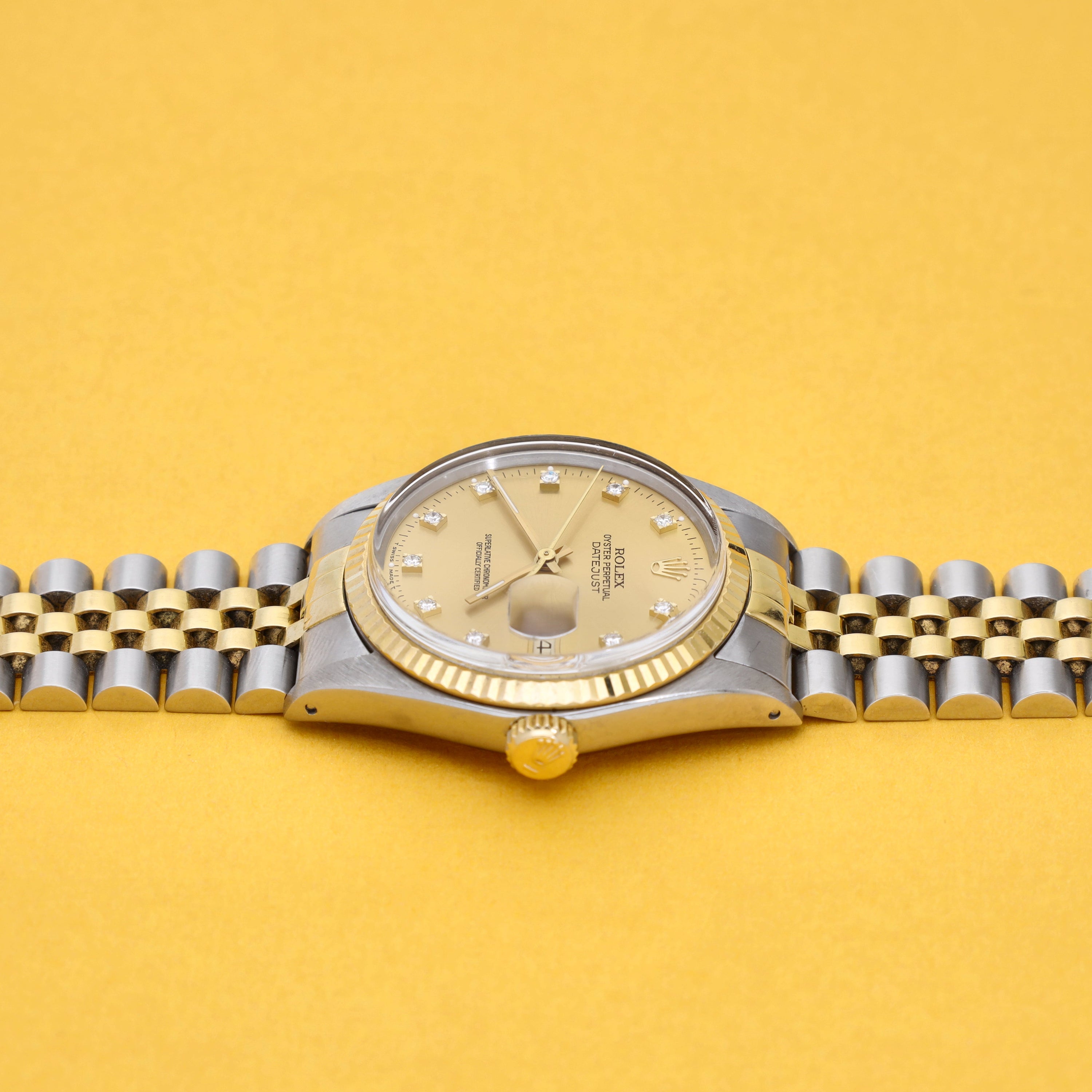 Rolex Datejust Ref. 16013 Champagne Diamond Dial