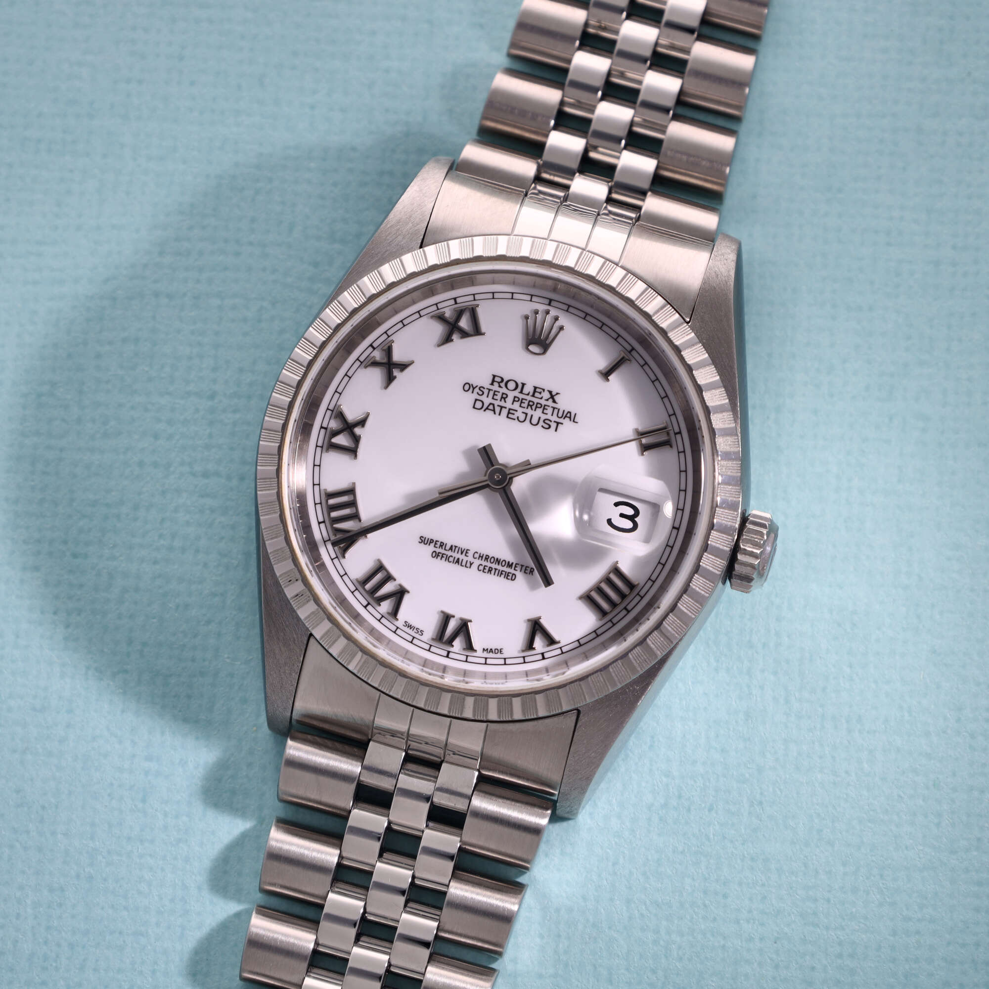 Rolex Datejust Ref. 16220 White Roman Dial
