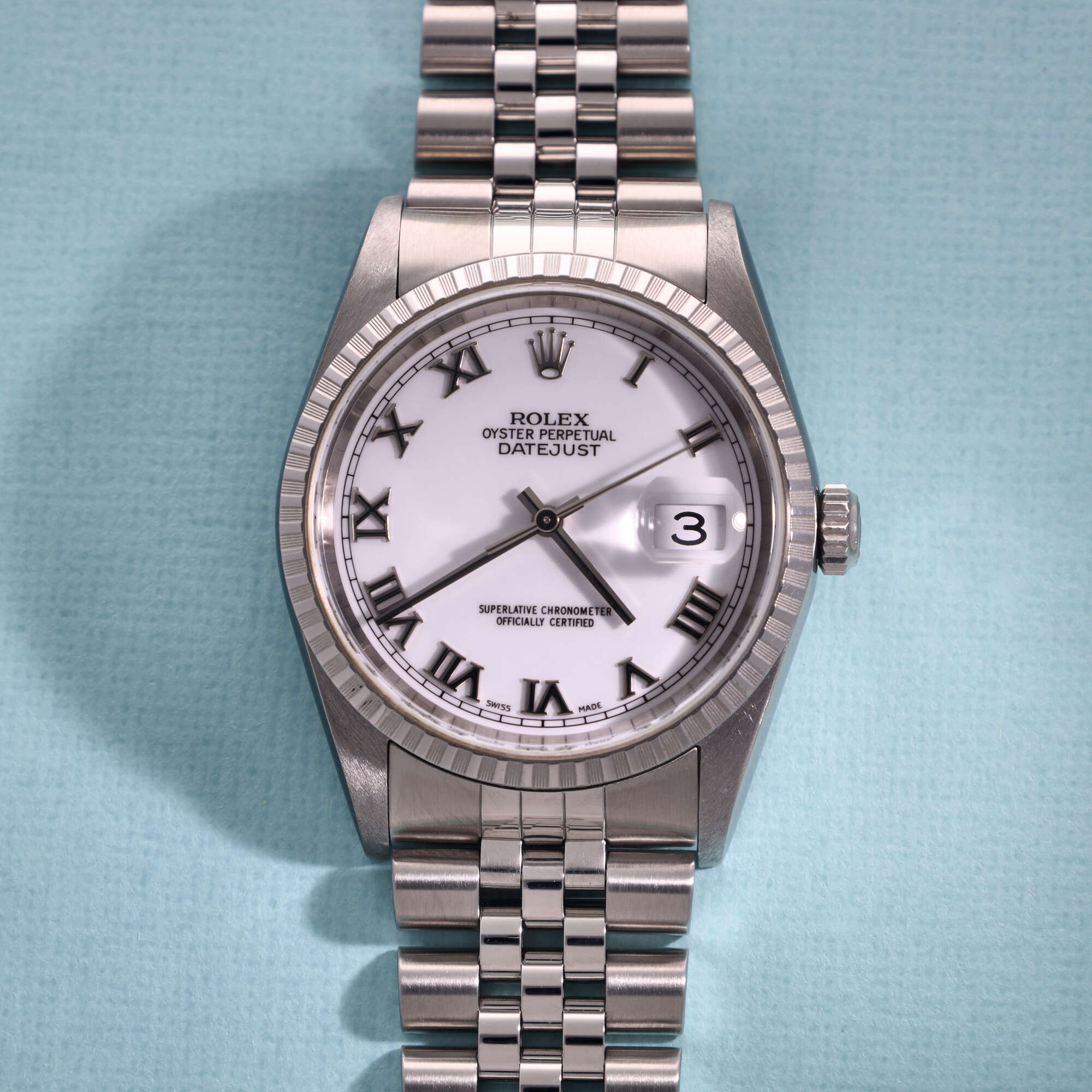 Rolex Datejust Ref. 16220 White Roman Dial