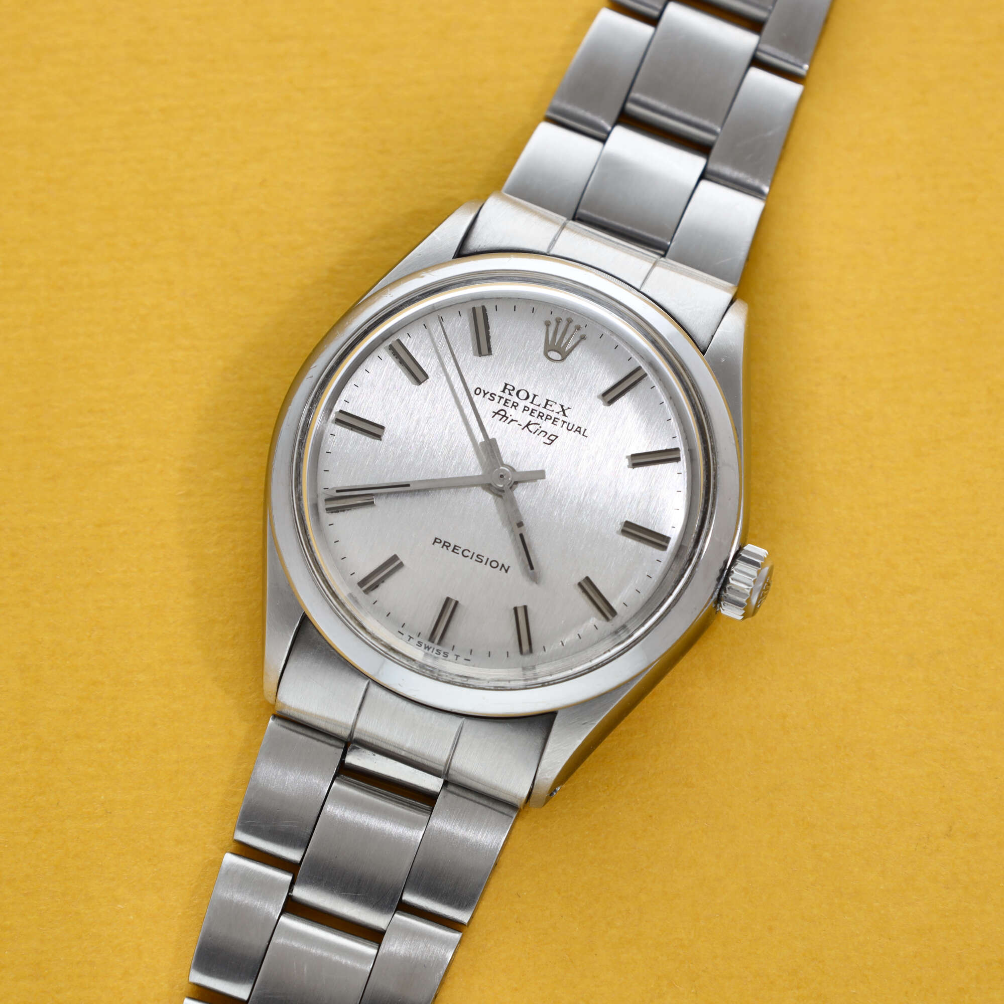 Rolex Air-King Ref. 5500 Vertical Brush Silver Dial