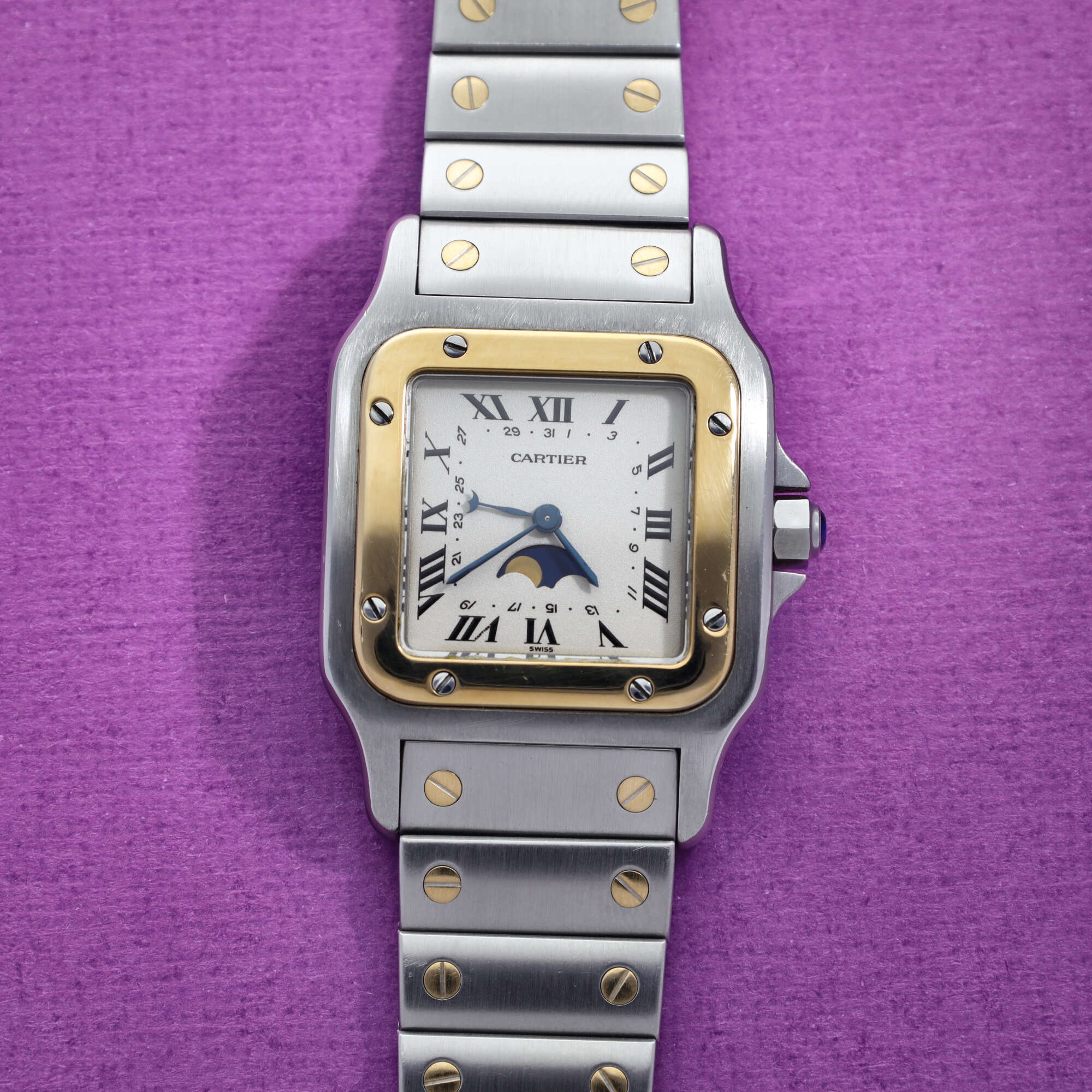 Cartier Santos Ref. 119901 Moonphase Box and Papers