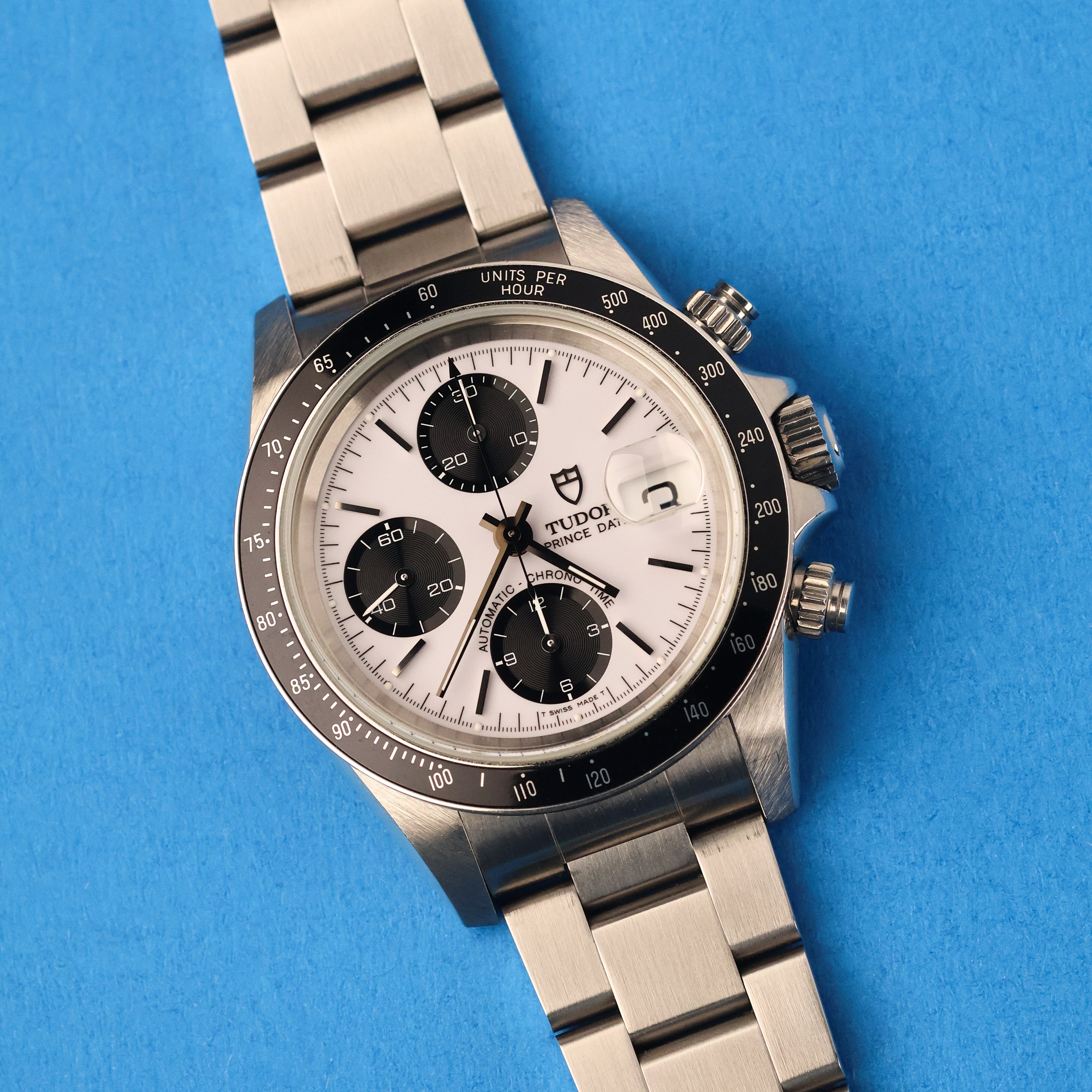 Tudor Prince Date Chrono Ref. 78260 White Porcelain