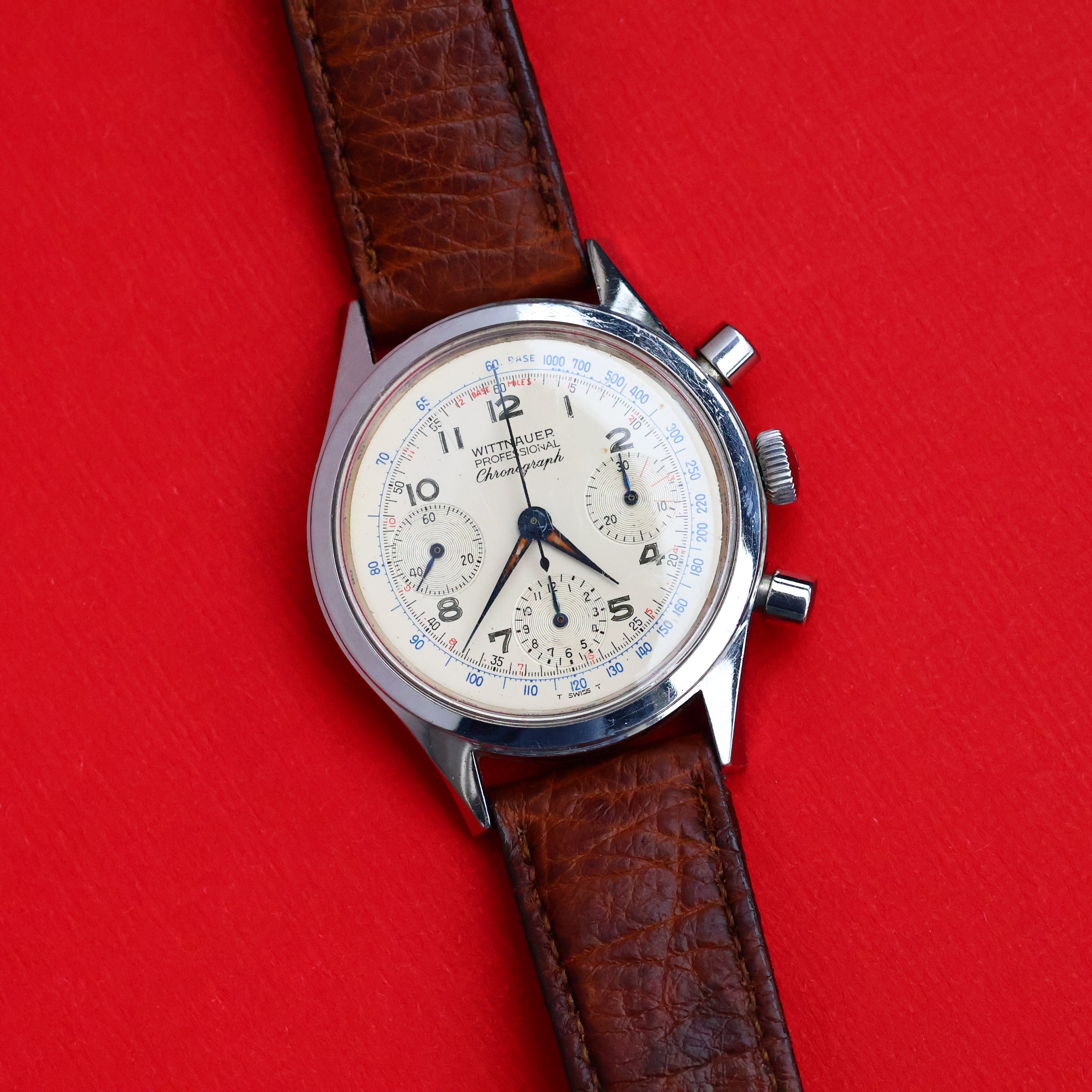 Wittnauer Professional Chronograph Steel Valjoux 72