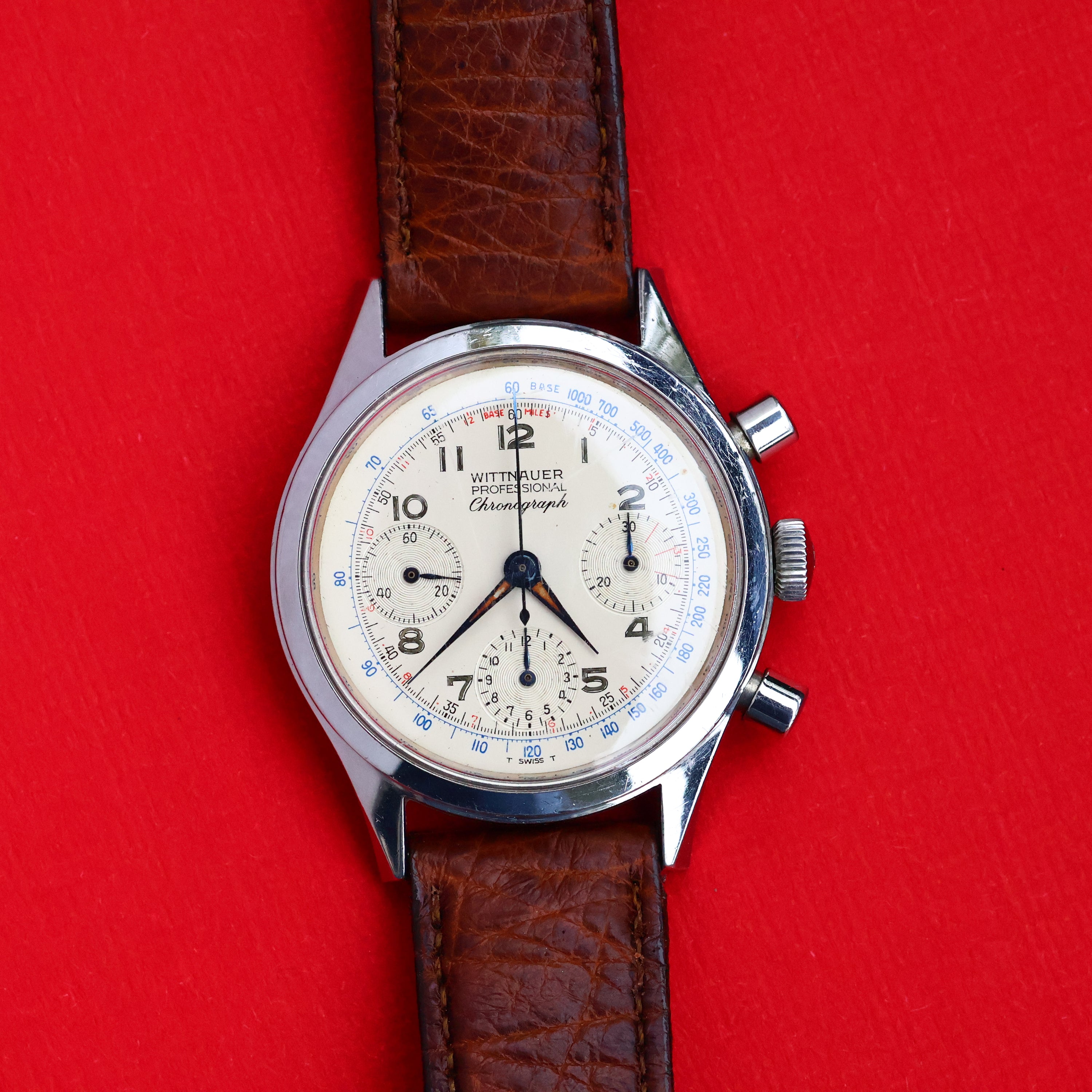 Wittnauer Professional Chronograph Steel Valjoux 72