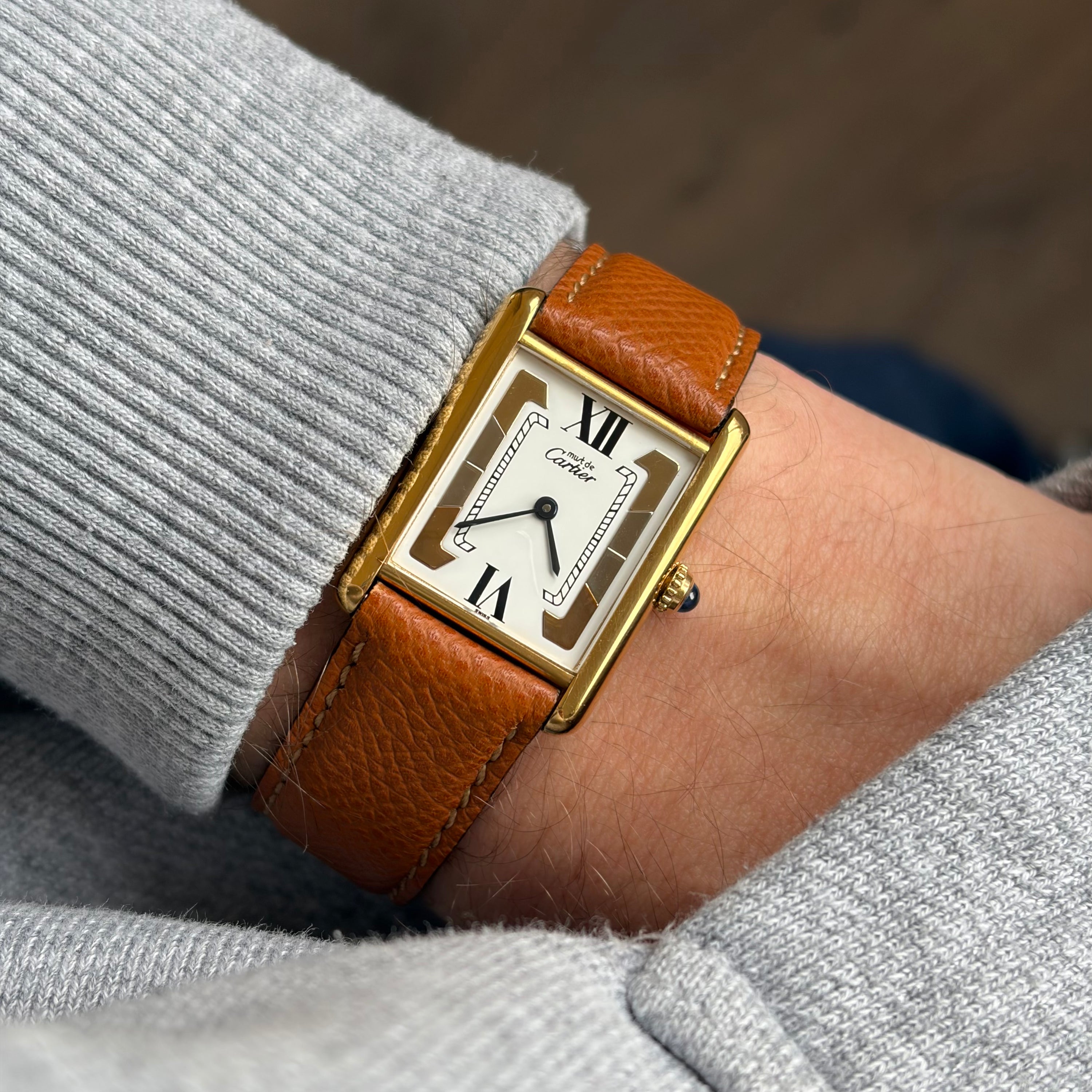 Cartier Must Tank Ref. 590005 White Trinity Dial