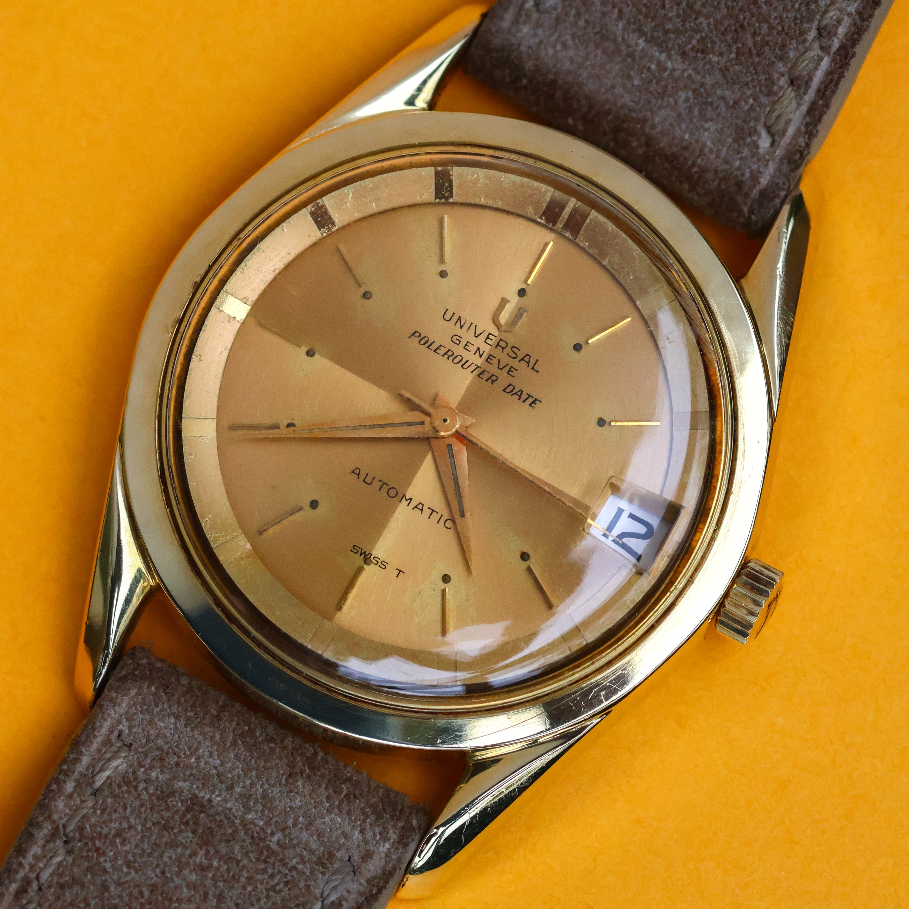 Universal Geneve Polerouter Ref. 204605/7 Gold Plated