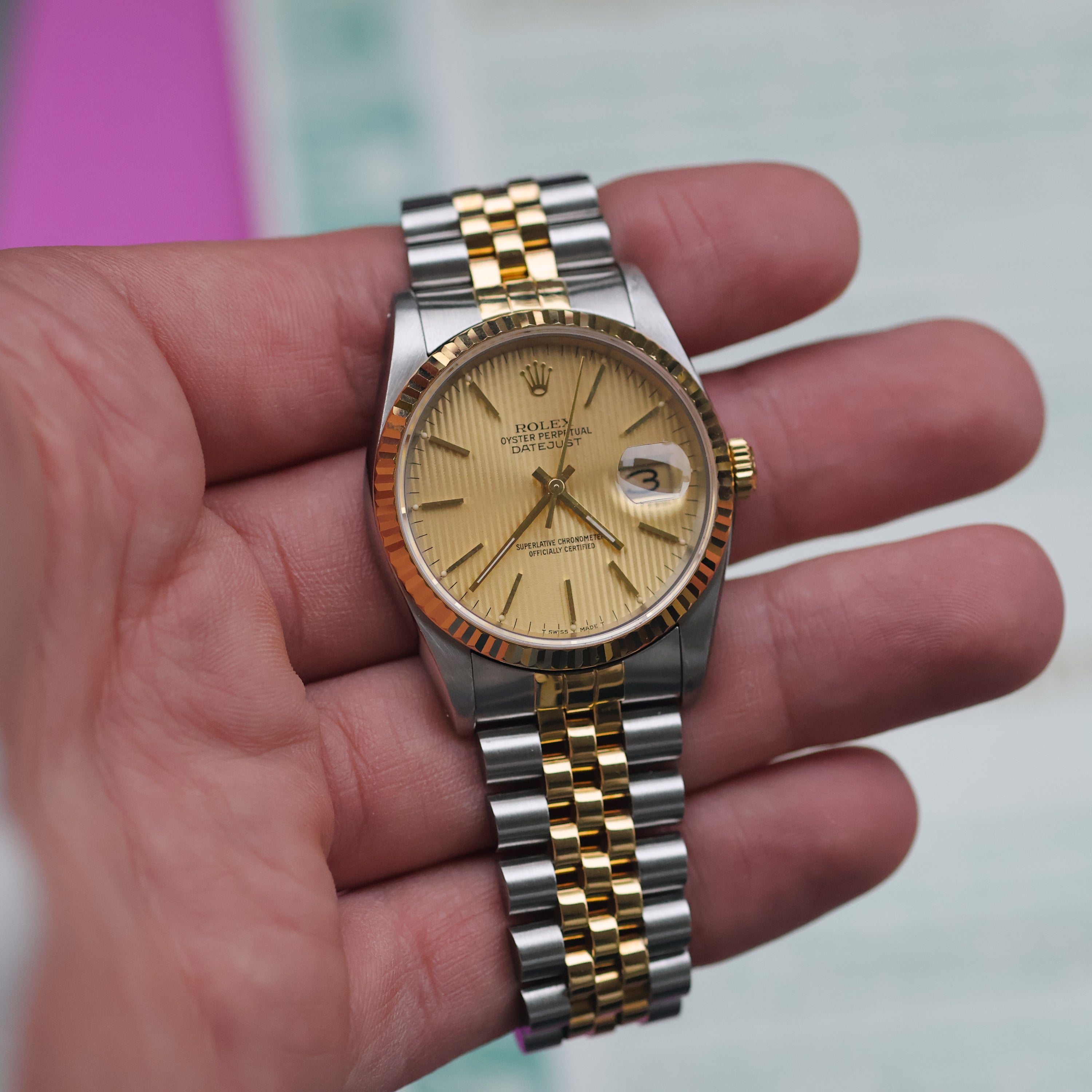 Rolex Datejust Ref. 16233 Tapestry Dial Full-Set