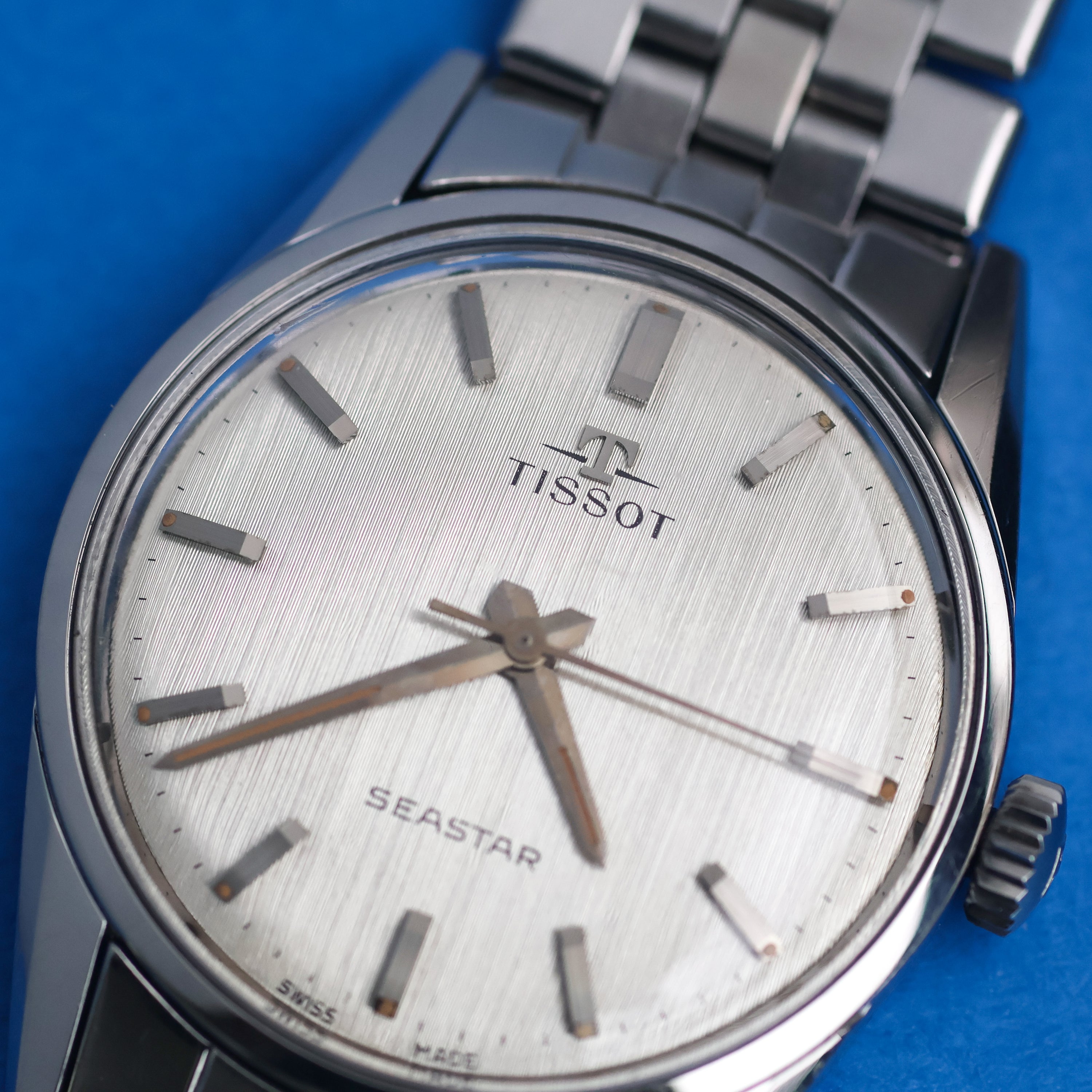 Tissot Seastar Vertical Brush Dial 1960s Gay Frères Bracelet