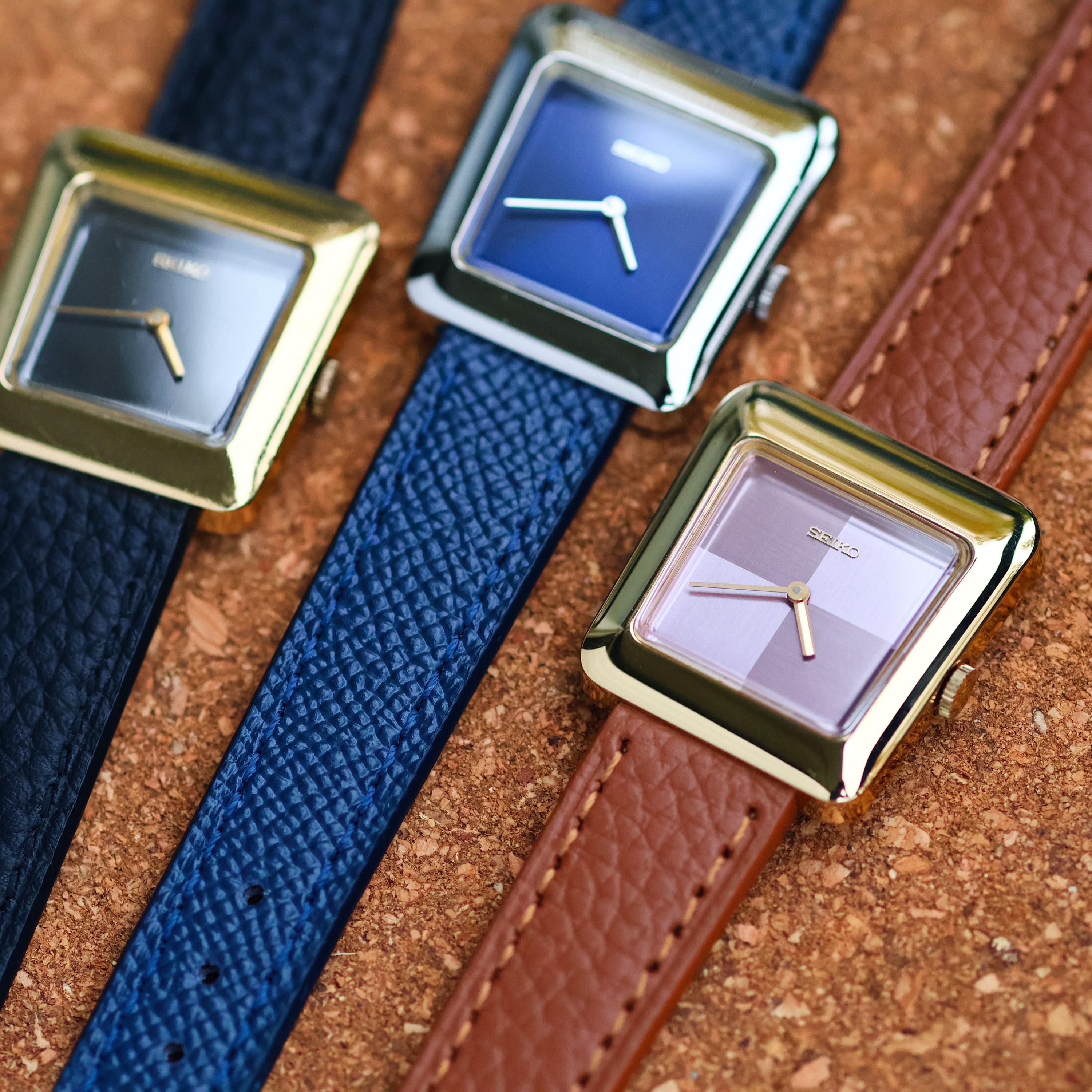 Seiko Trapezoid Ref. 11-4250 Gold Plated Salmon Dial