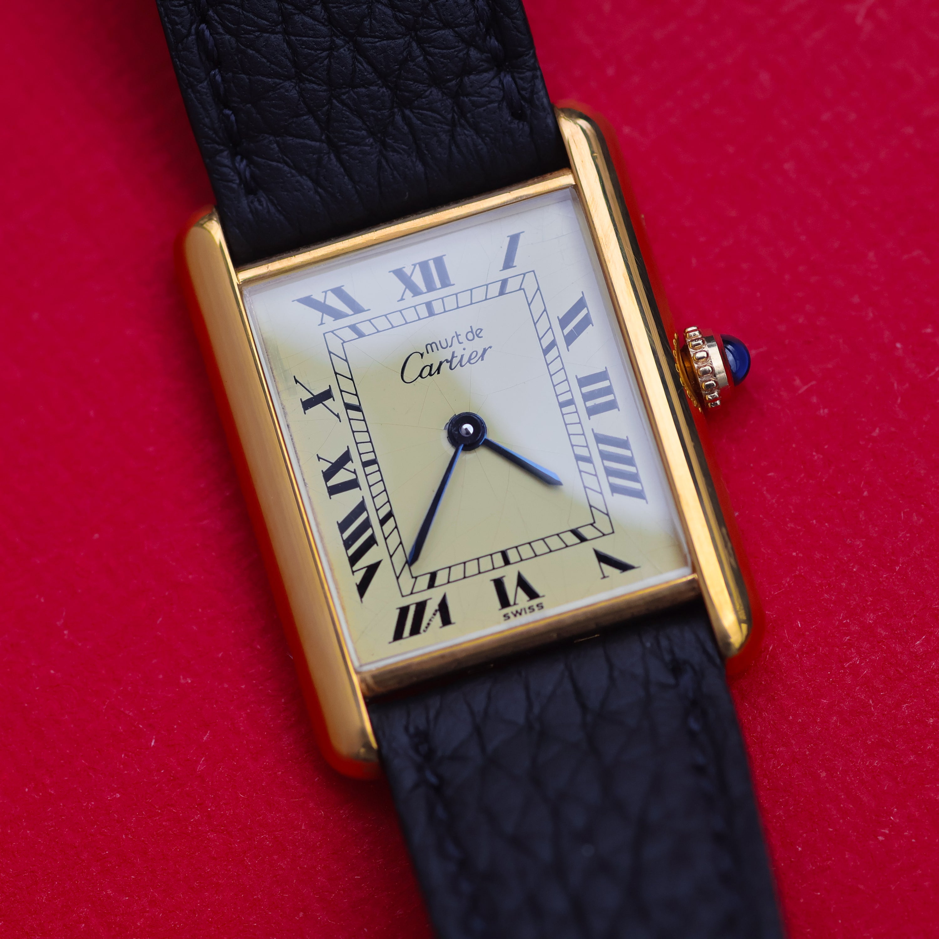 Cartier Must Tank Ref. 590005 Ivory Roman Dial