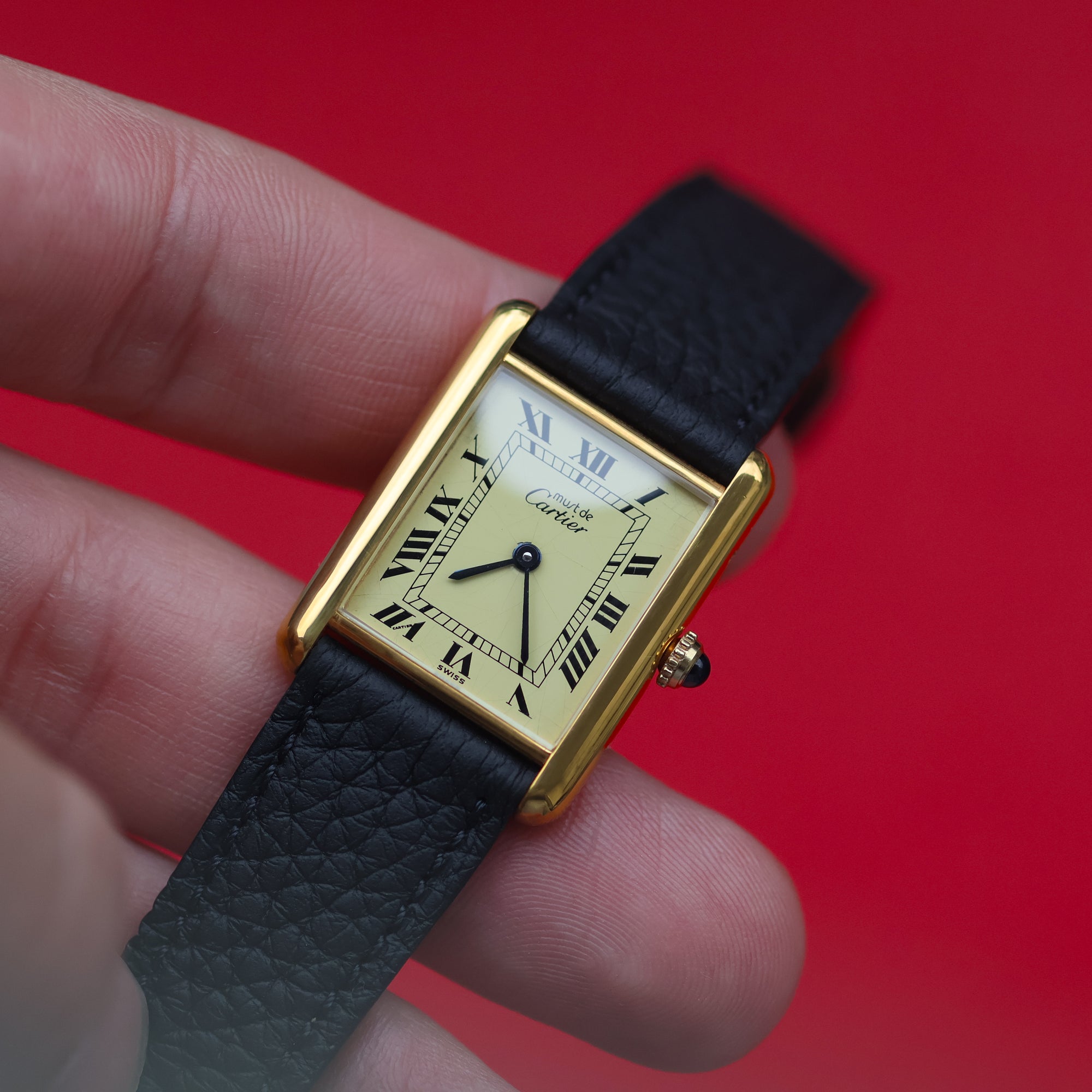 Cartier Must Tank Ref. 590005 Ivory Roman Dial