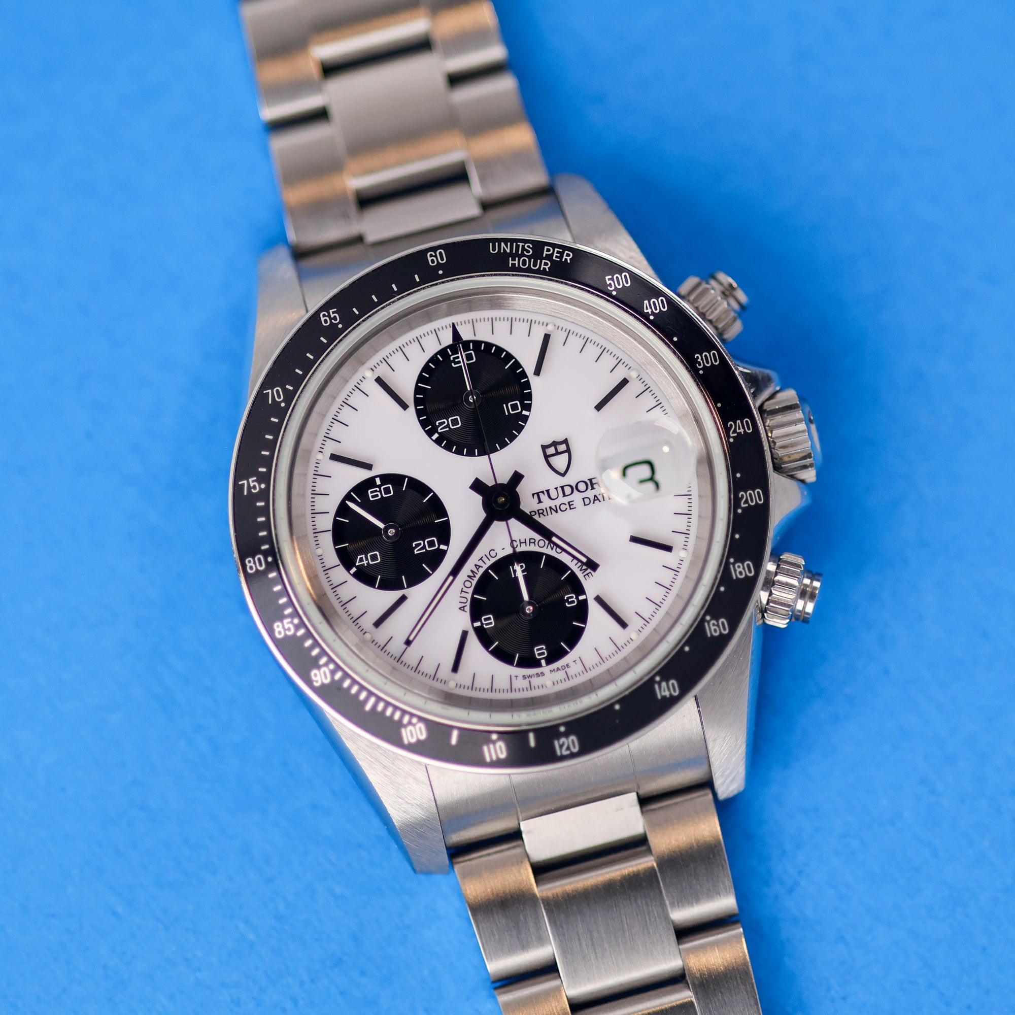 Tudor Prince Date Chrono Ref. 78260 White 'Porcelain' Dial