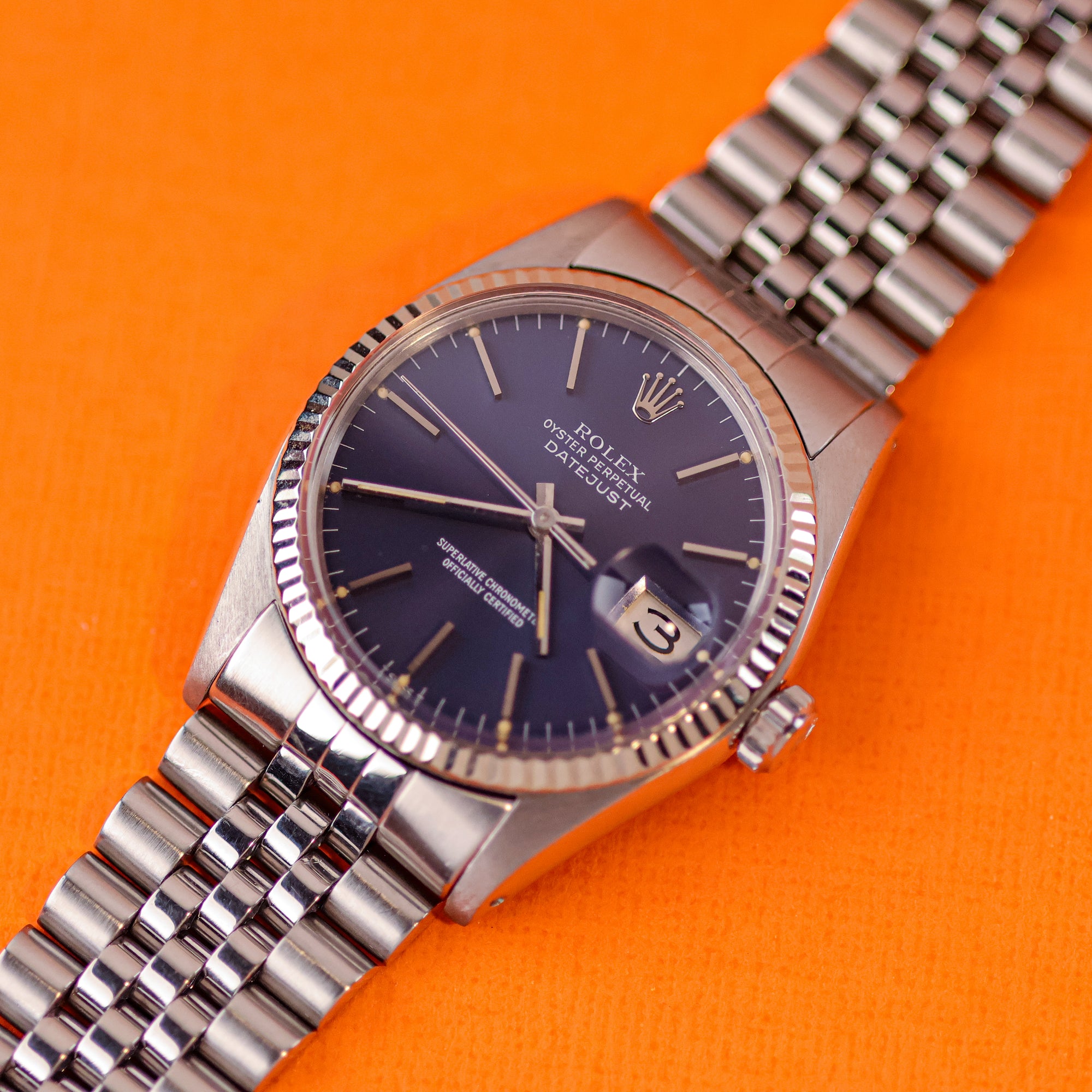 Rolex Datejust Ref. 16014 'Purplish' Blue Dial