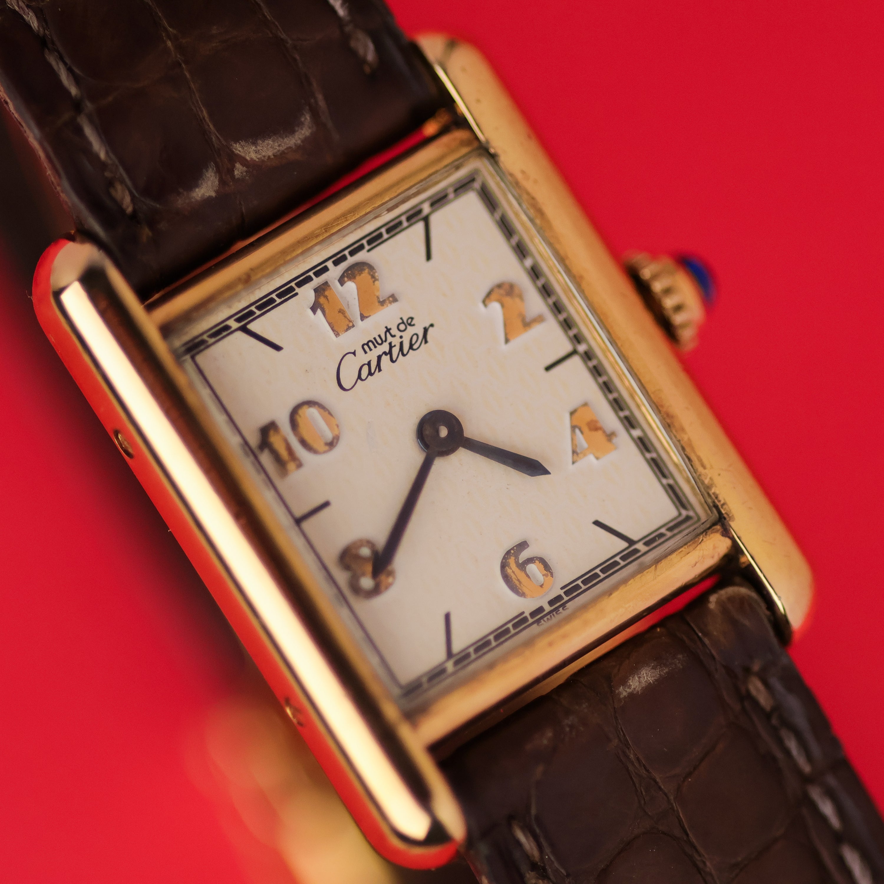 Cartier Must Tank Ref. 5057001 Cream Arabic Numerals Dial