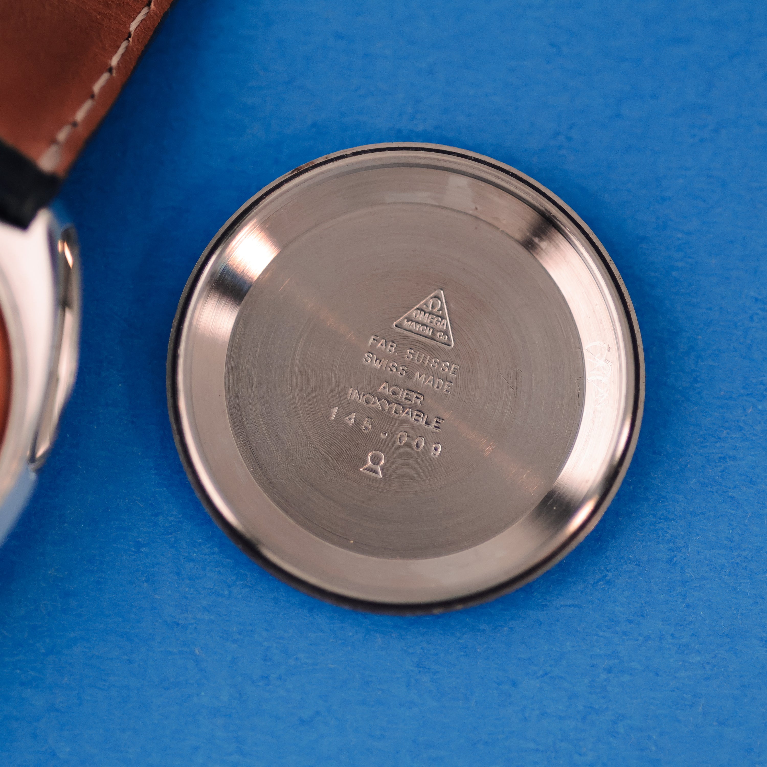 Omega Chronostop Ref. 145.009 Bright Blue Dial