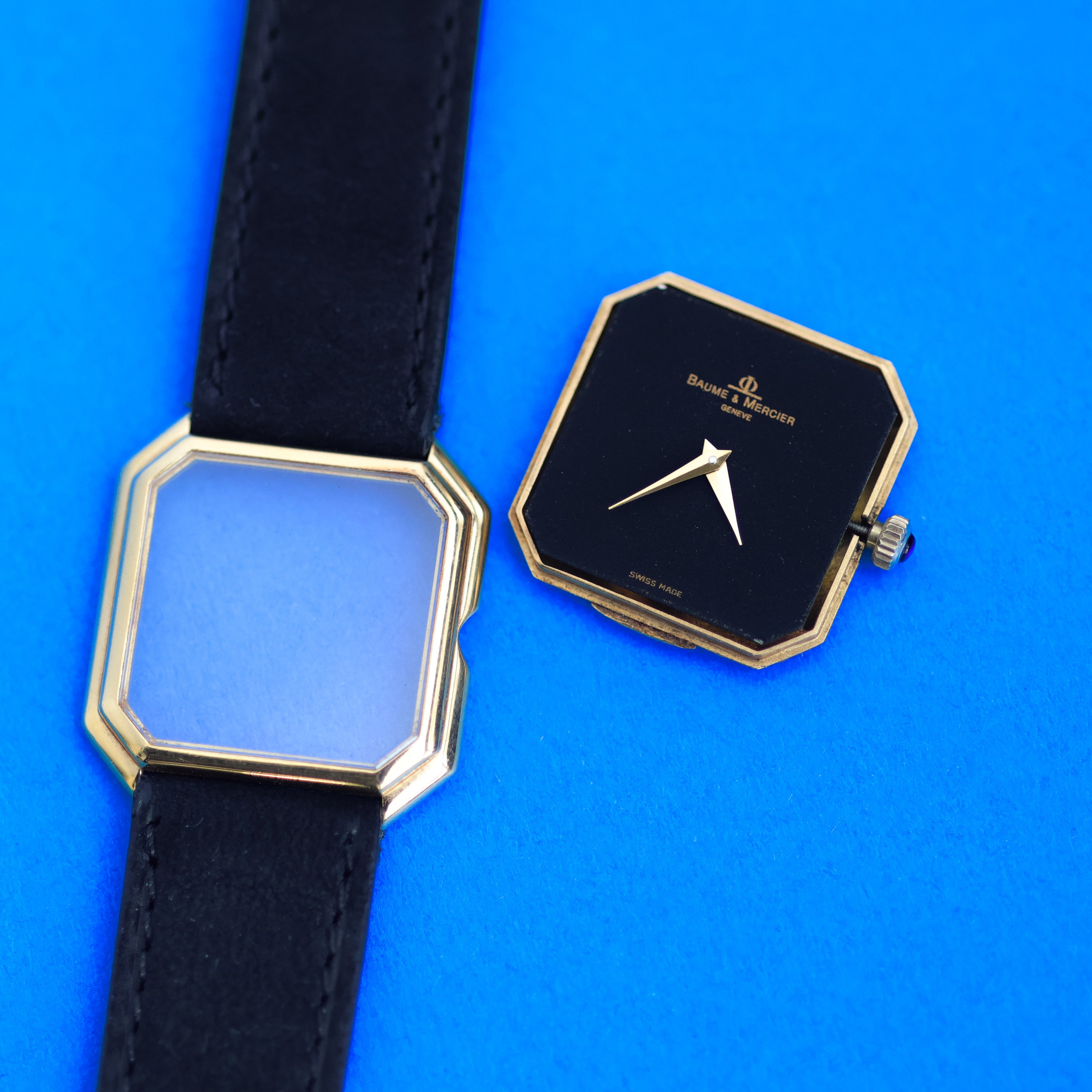 Baume & Mercier Ceinture Ref. 38260 Matte Black Dial 18K Yellow Gold
