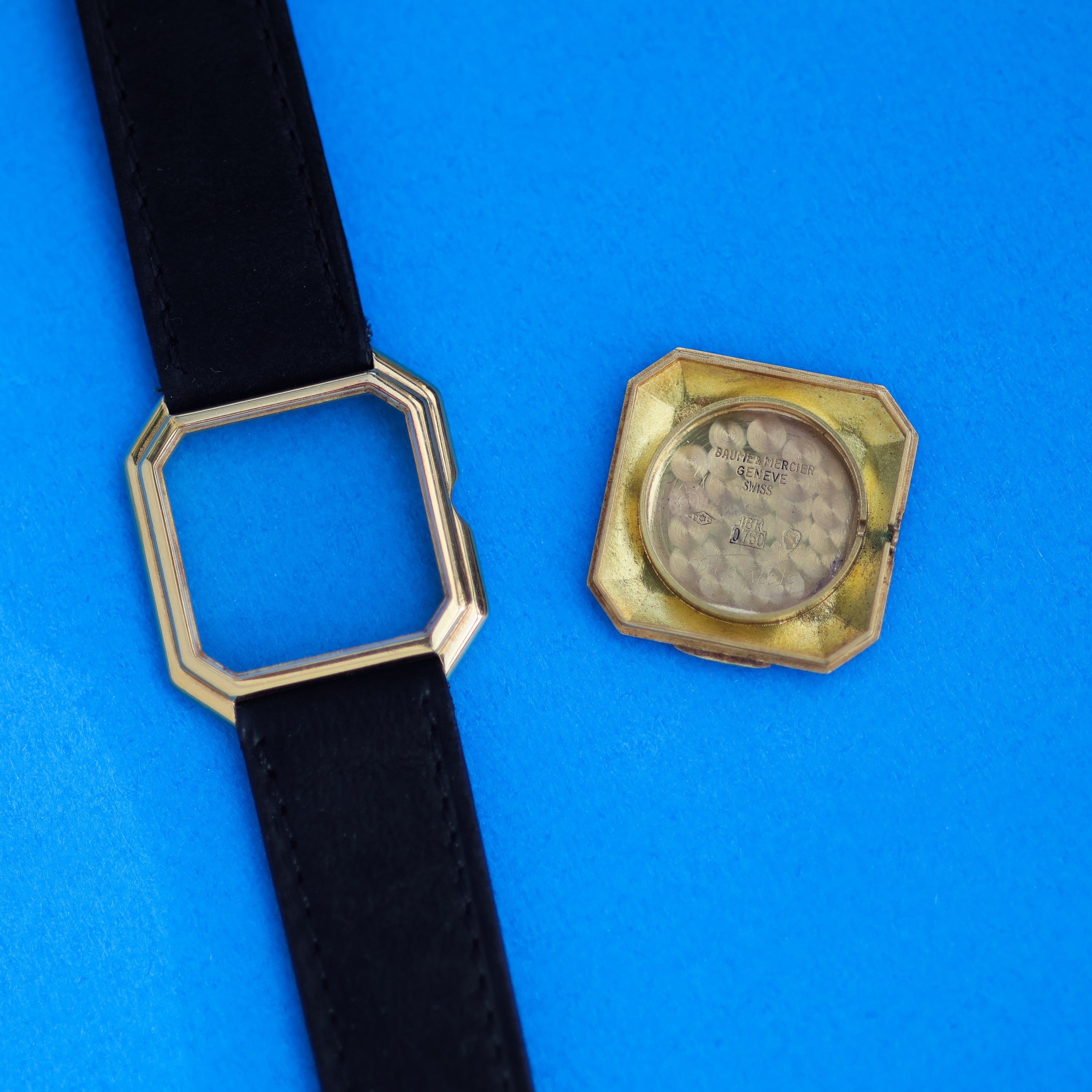 Baume & Mercier Ceinture Ref. 38260 Matte Black Dial 18K Yellow Gold