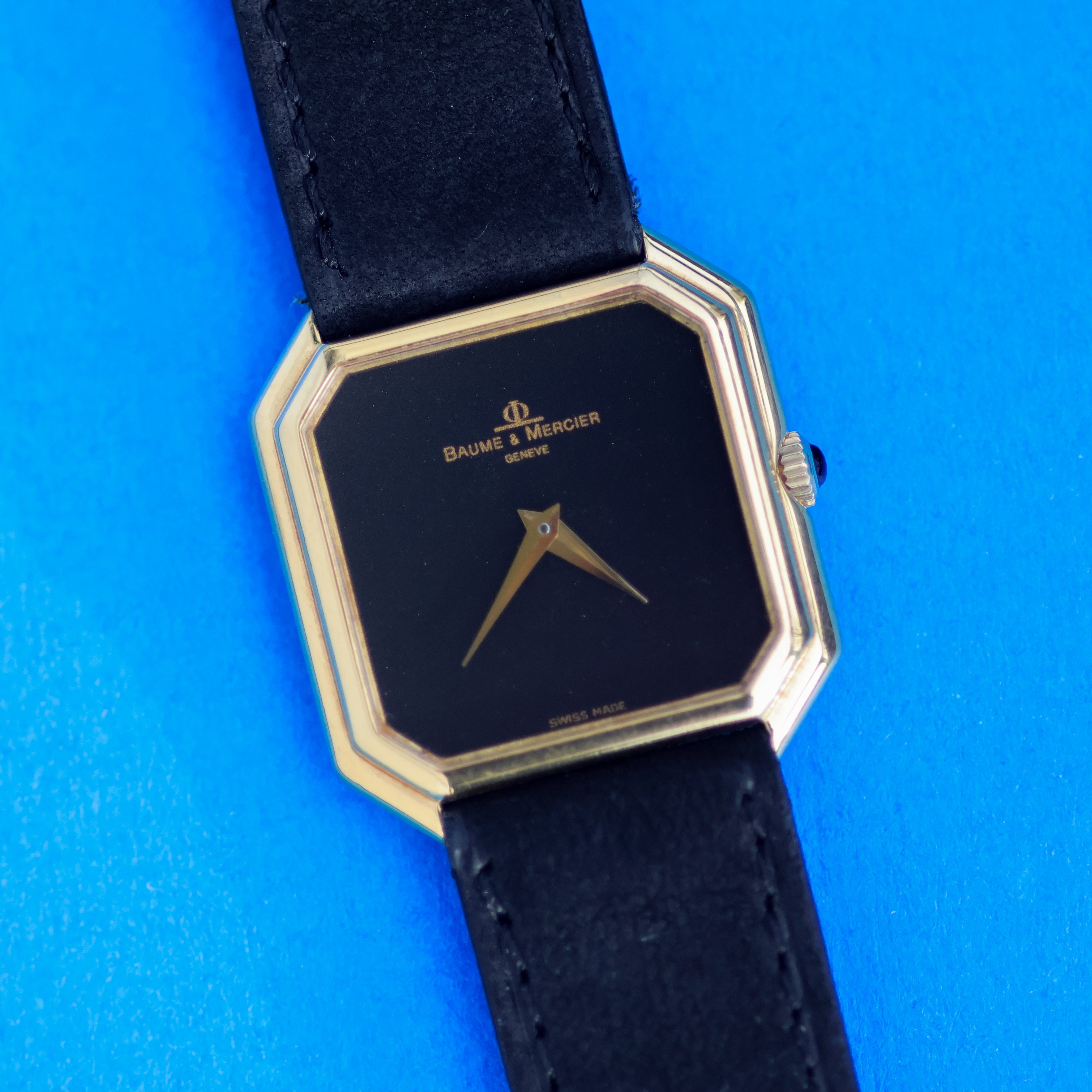 Baume & Mercier Ceinture Ref. 38260 Matte Black Dial 18K Yellow Gold