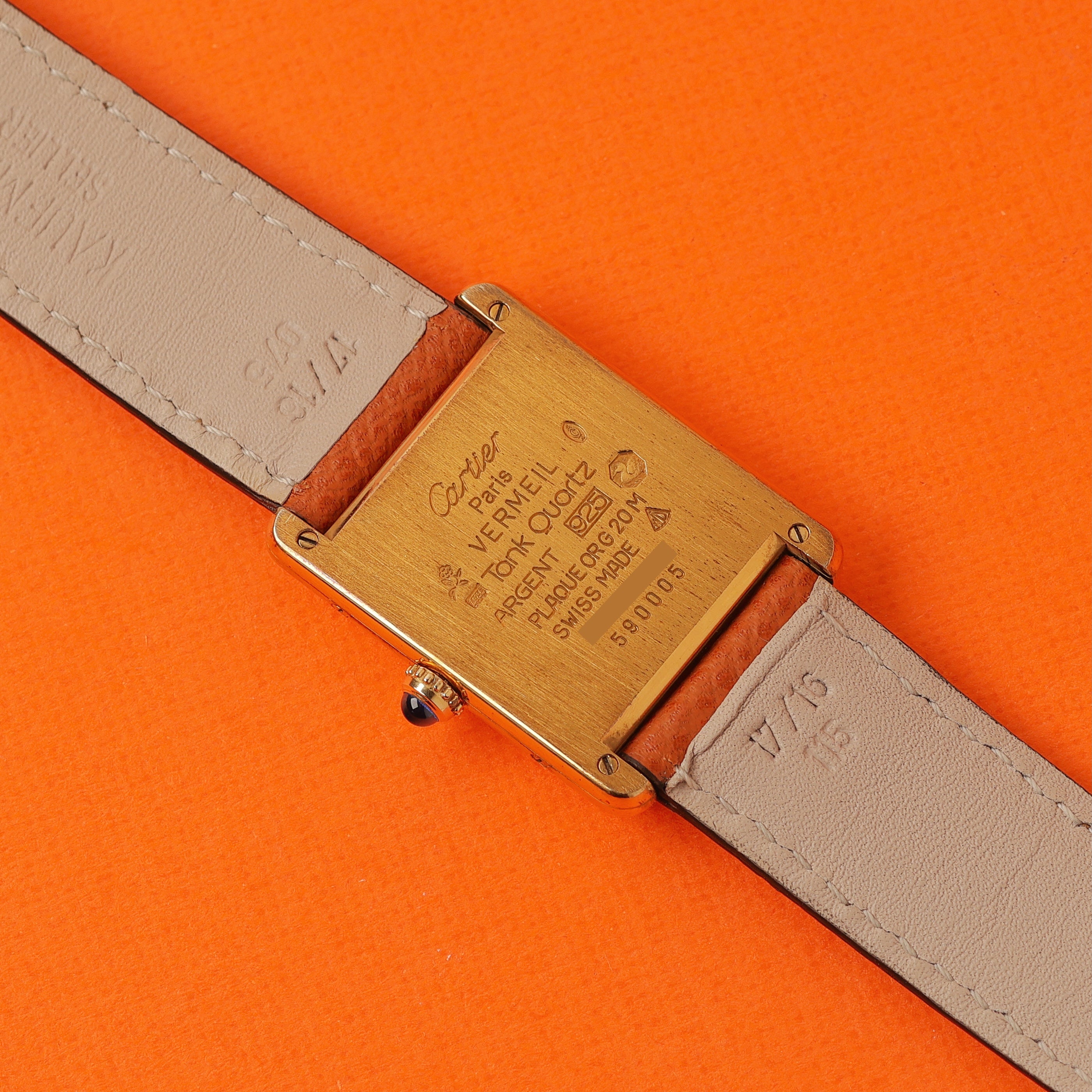 Cartier Must Tank Ref. 590005 White Trinity Dial