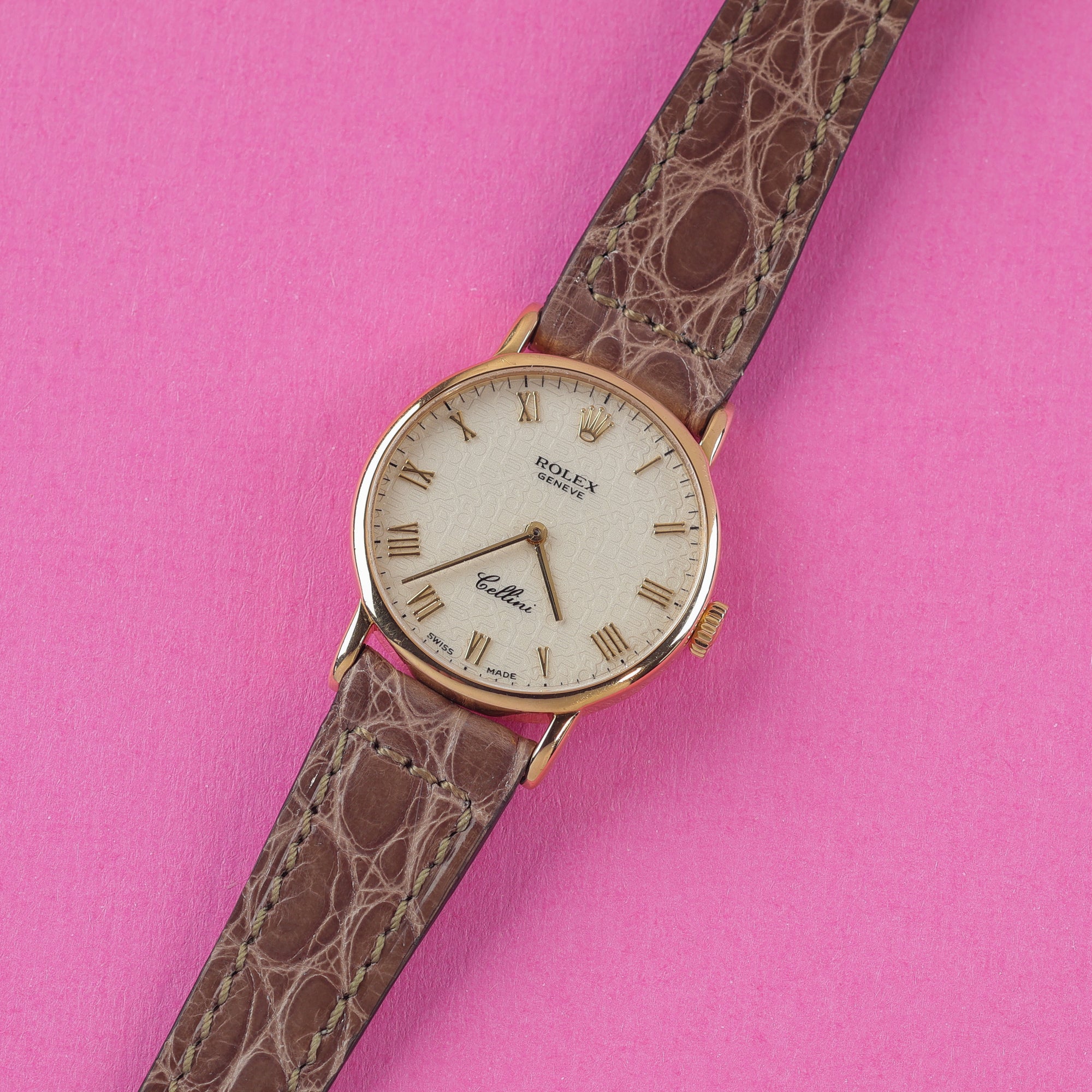 Rolex Cellini Ref. 5109 Ladies White Jubilee Dial 18K Yellow Gold