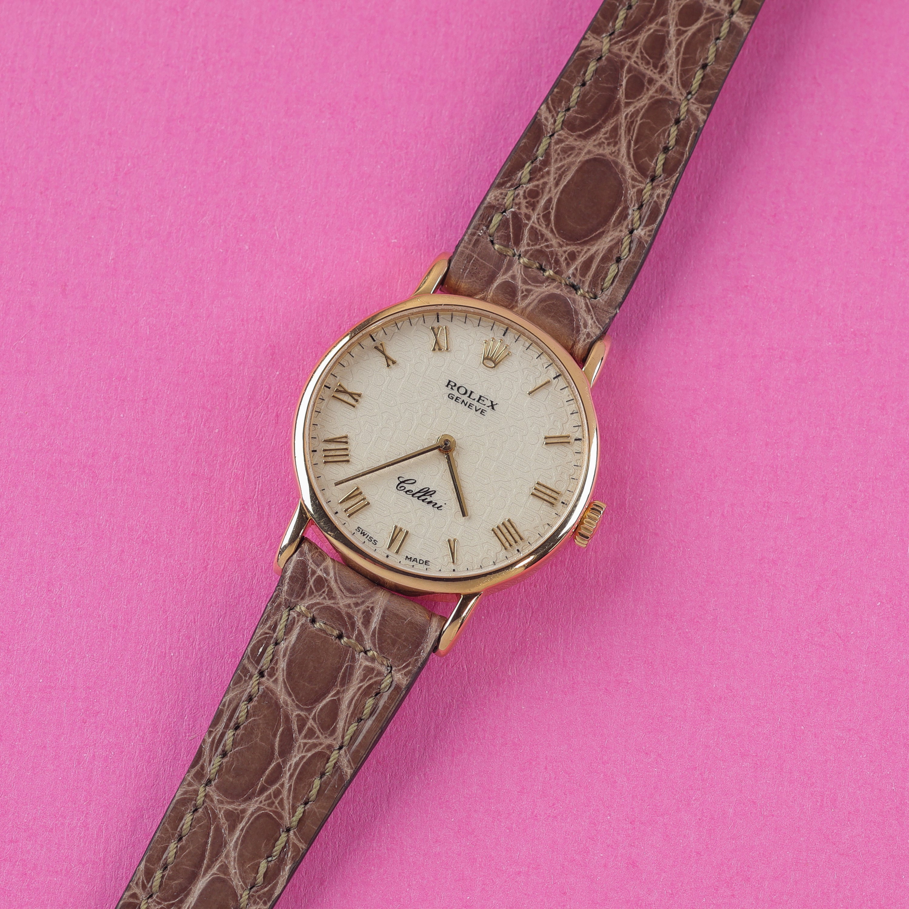 Rolex Cellini Ref. 5109 Ladies White Jubilee Dial 18K Yellow Gold