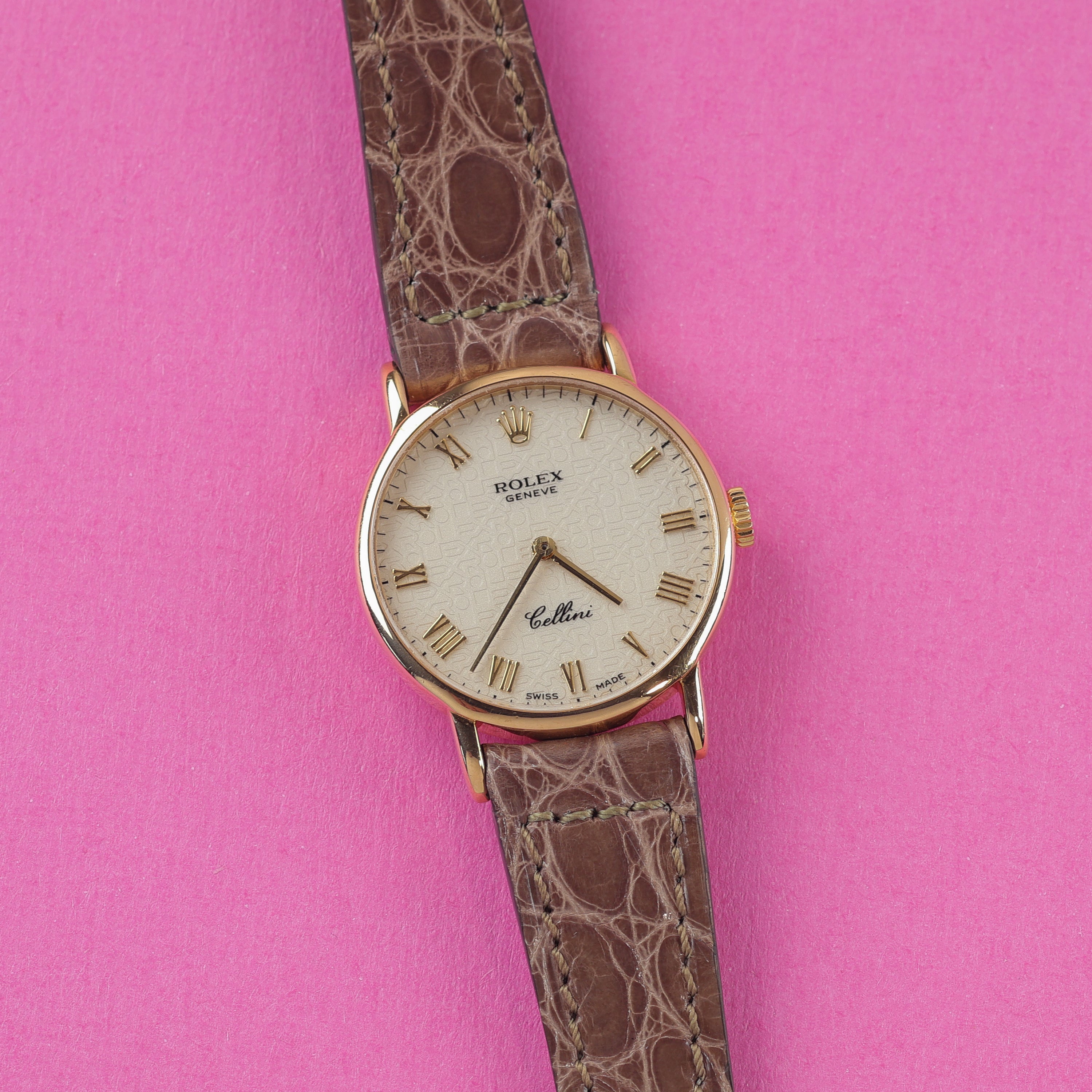 Rolex Cellini Ref. 5109 Ladies White Jubilee Dial 18K Yellow Gold