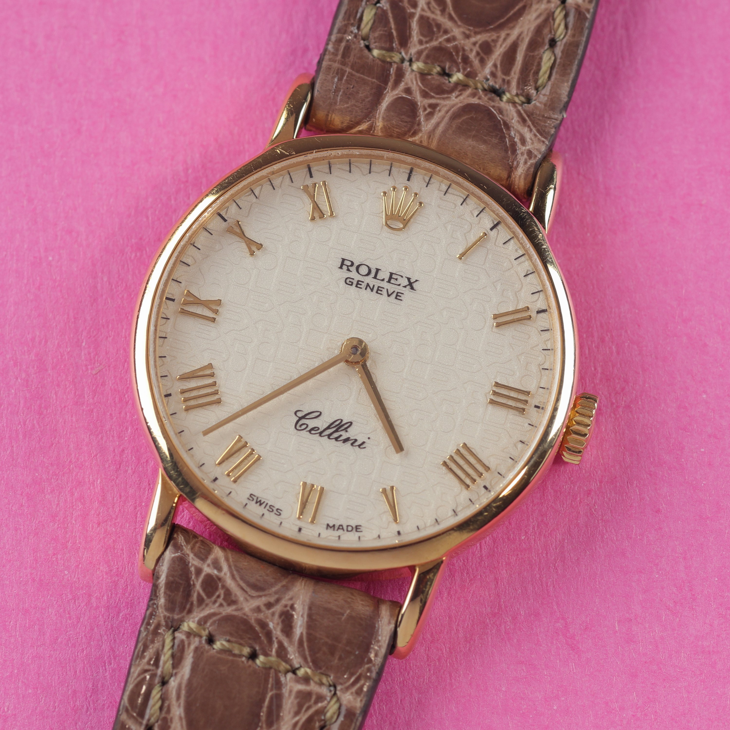 Rolex Cellini Ref. 5109 Ladies White Jubilee Dial 18K Yellow Gold