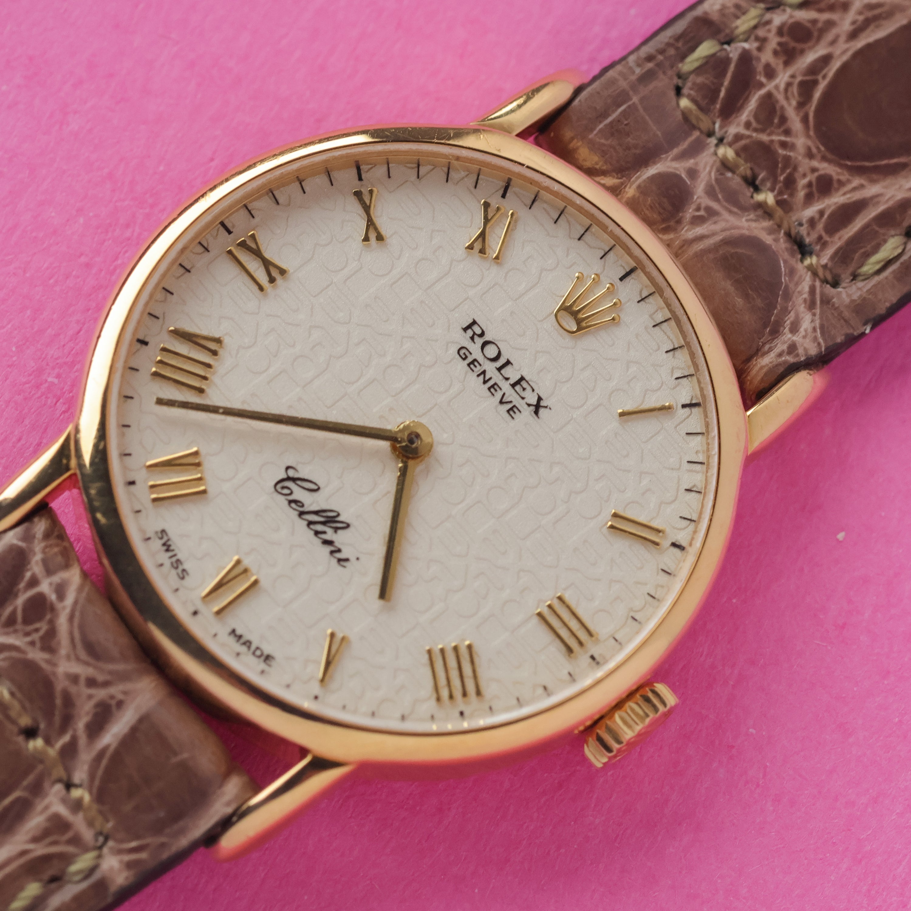Rolex Cellini Ref. 5109 Ladies White Jubilee Dial 18K Yellow Gold