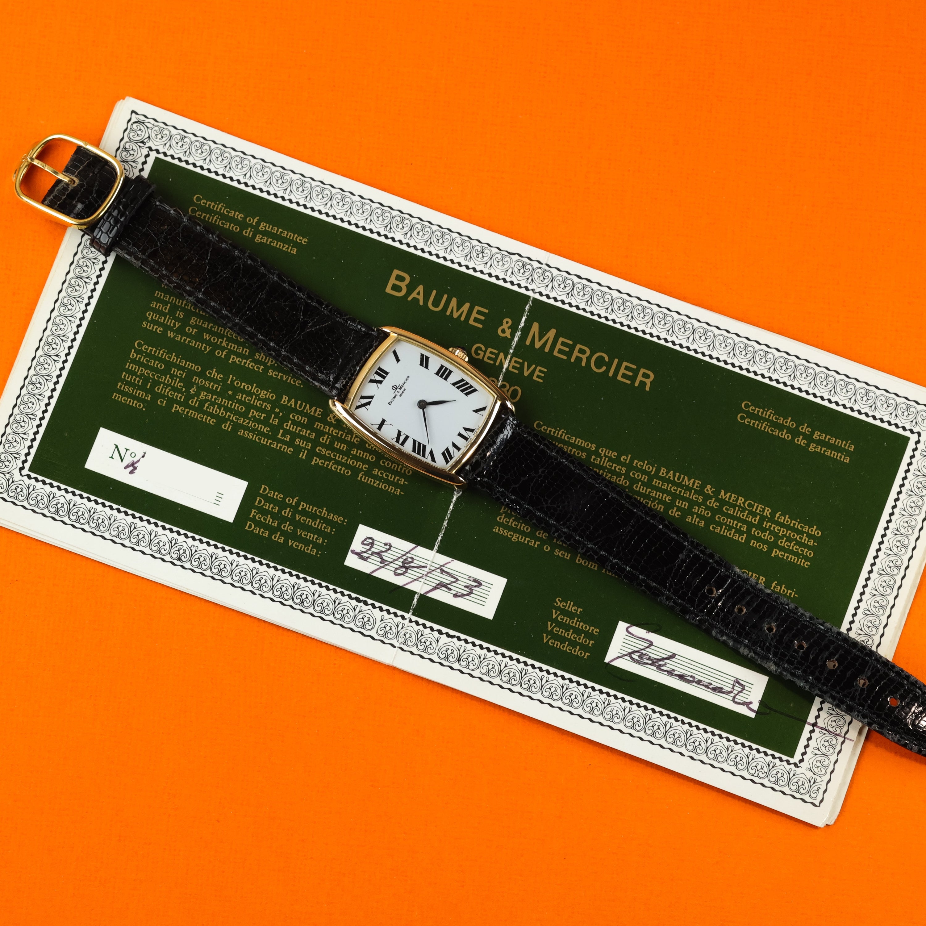 Baume & Mercier Ref. 37061 18K Yellow Gold With Papers