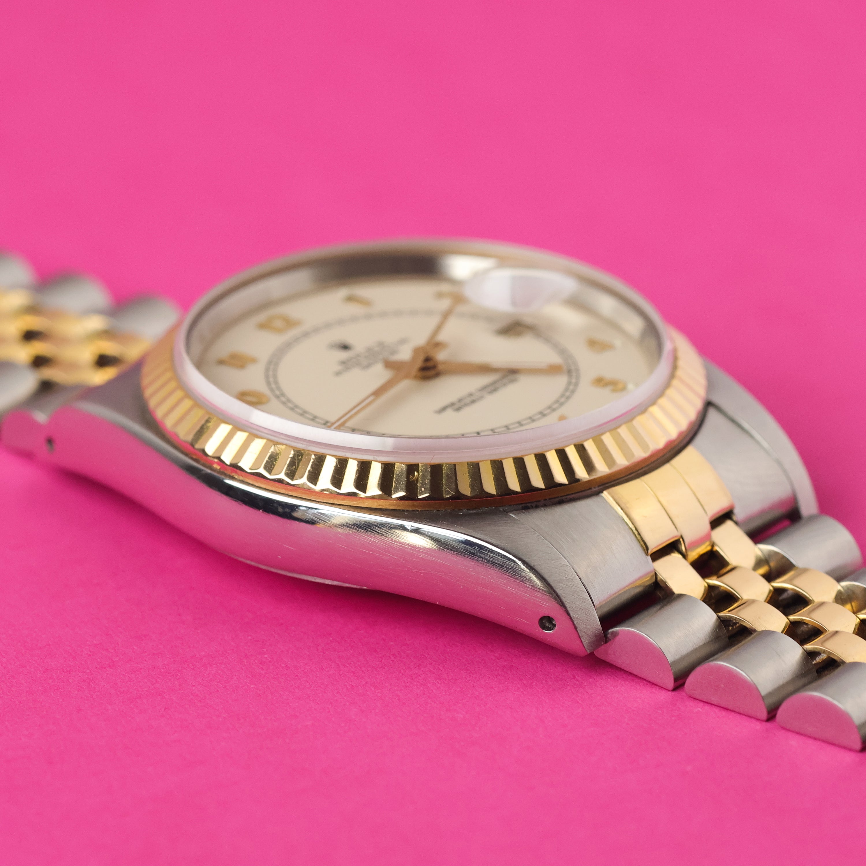 Rolex Datejust Ref. 16233 Steel and Gold Creamy Boiler Gauge Dial