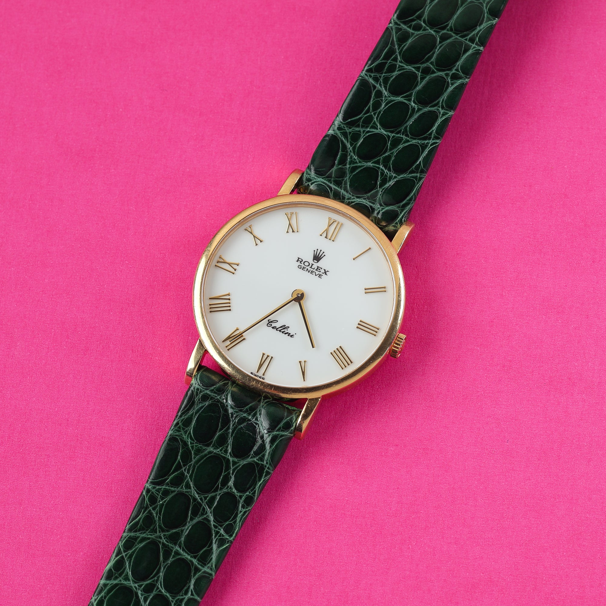 Rolex Cellini Ref. 5112 18K Yellow Gold White Dial Box and Papers