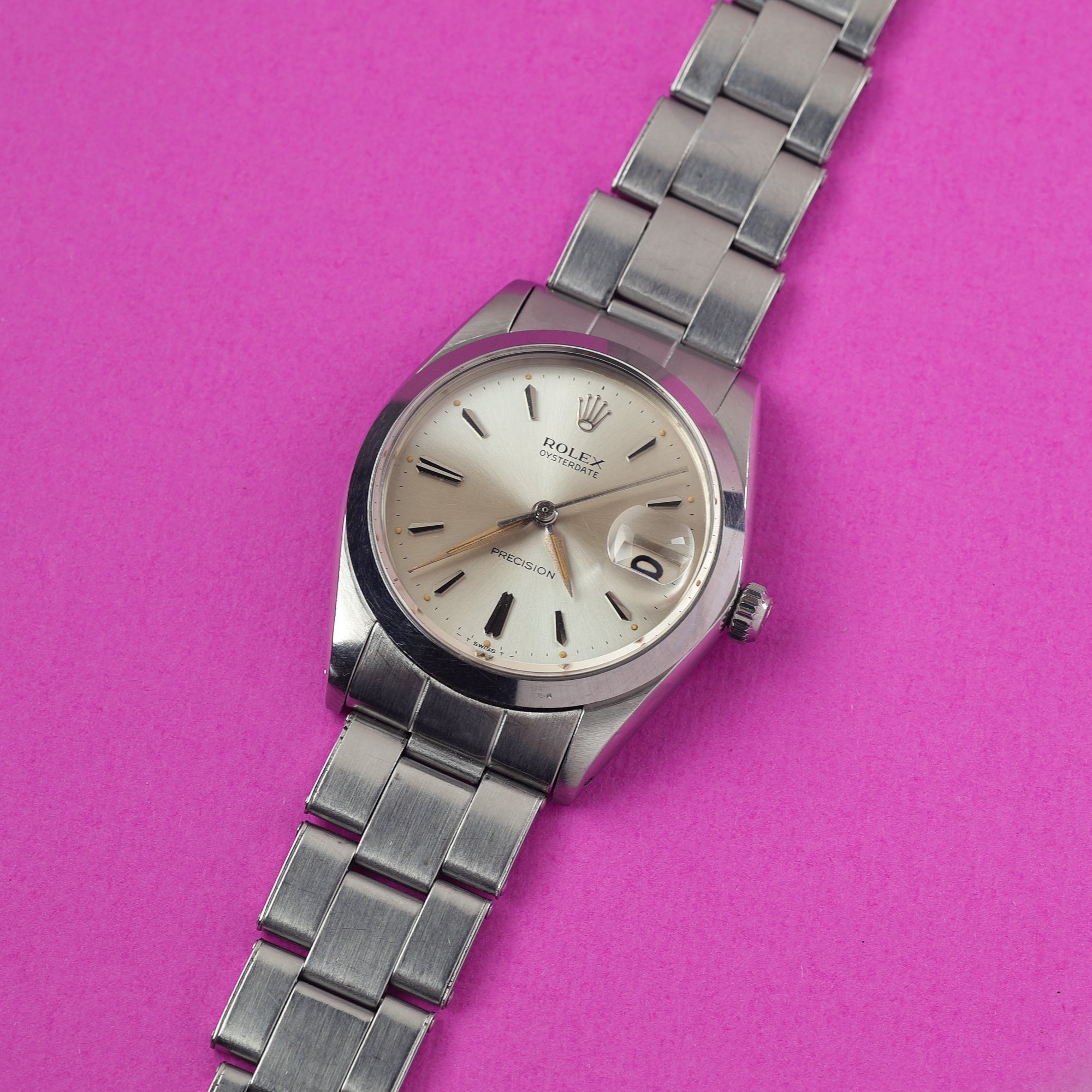 Rolex Oysterdate Precision Ref. 6694 1960s Silver Dial