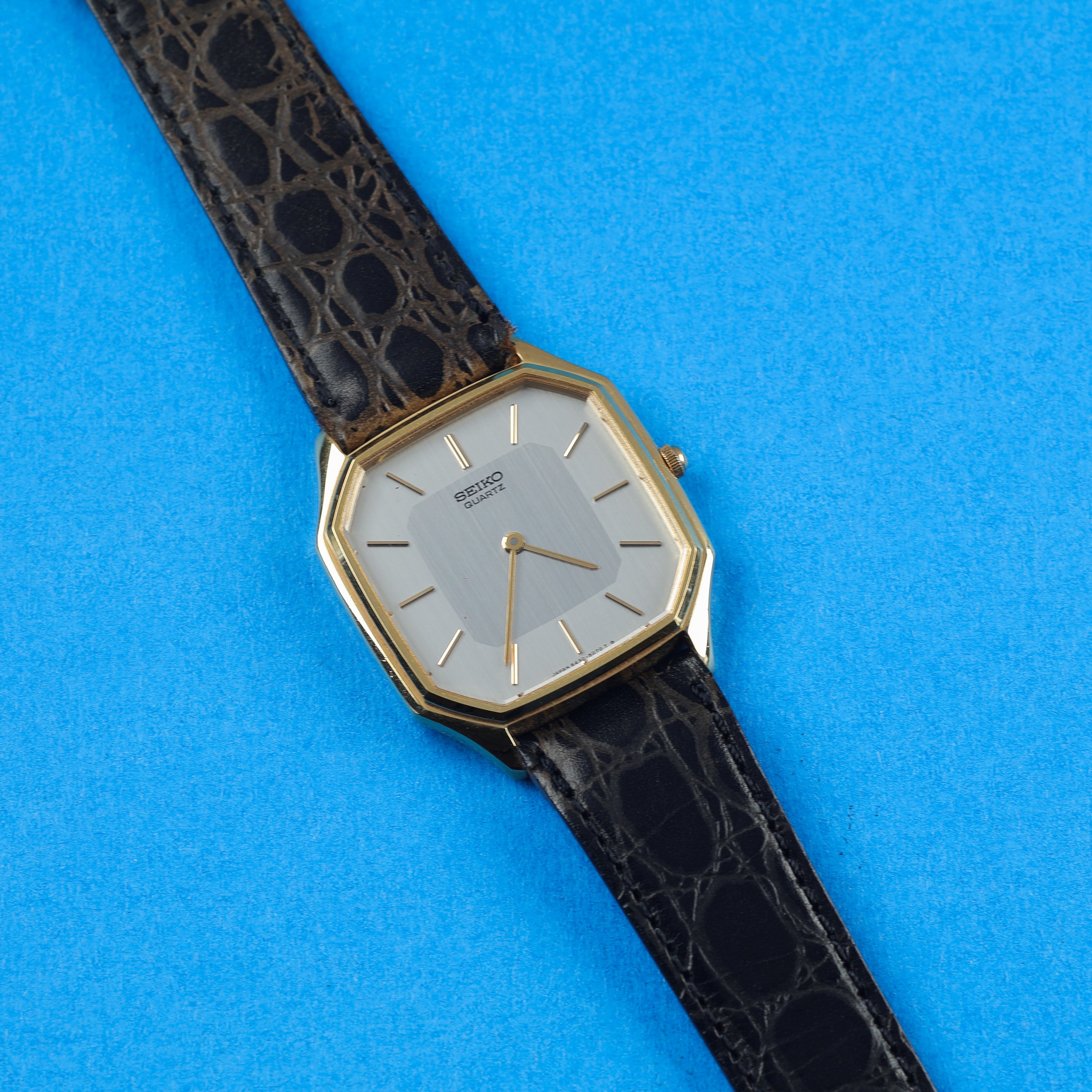 Seiko Octagonal Ref. 6430-5030 NOS Silver Brushed Dial
