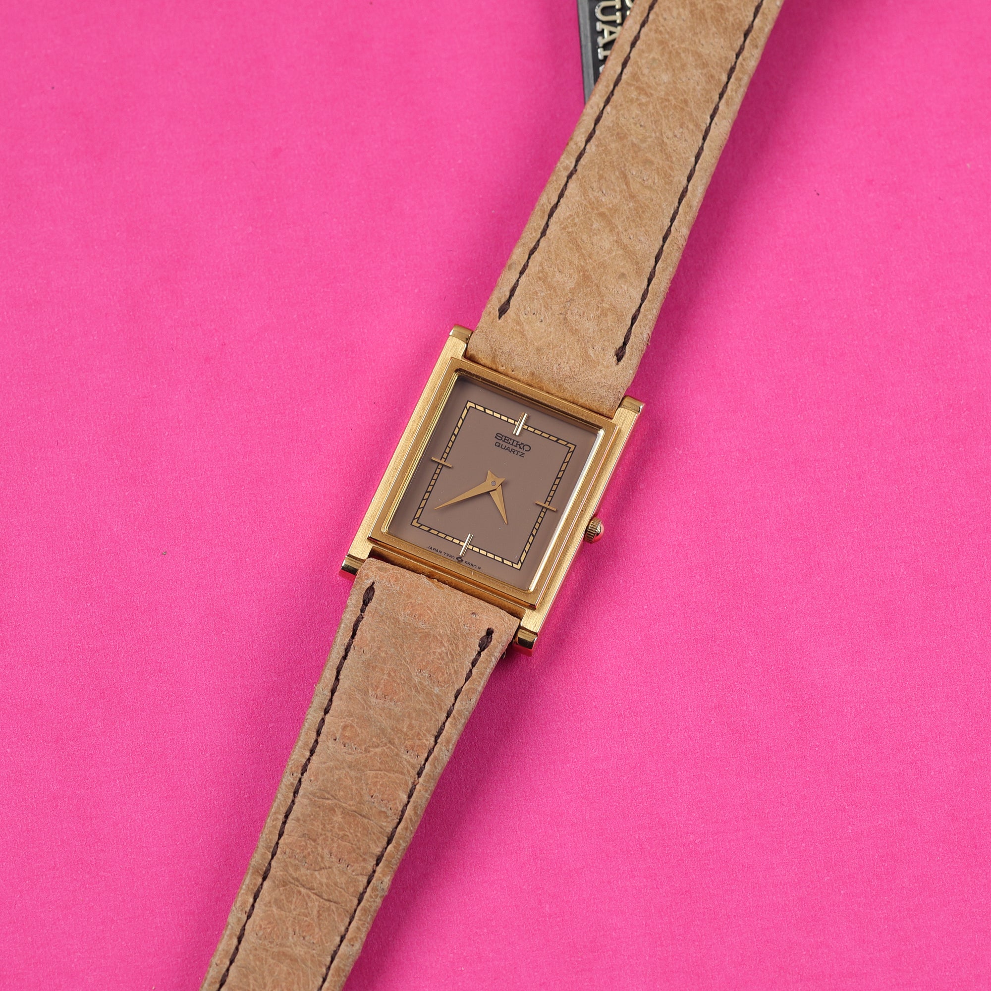 Seiko Tank Ref. 7320-5430 NOS Taupe Dial Ladies